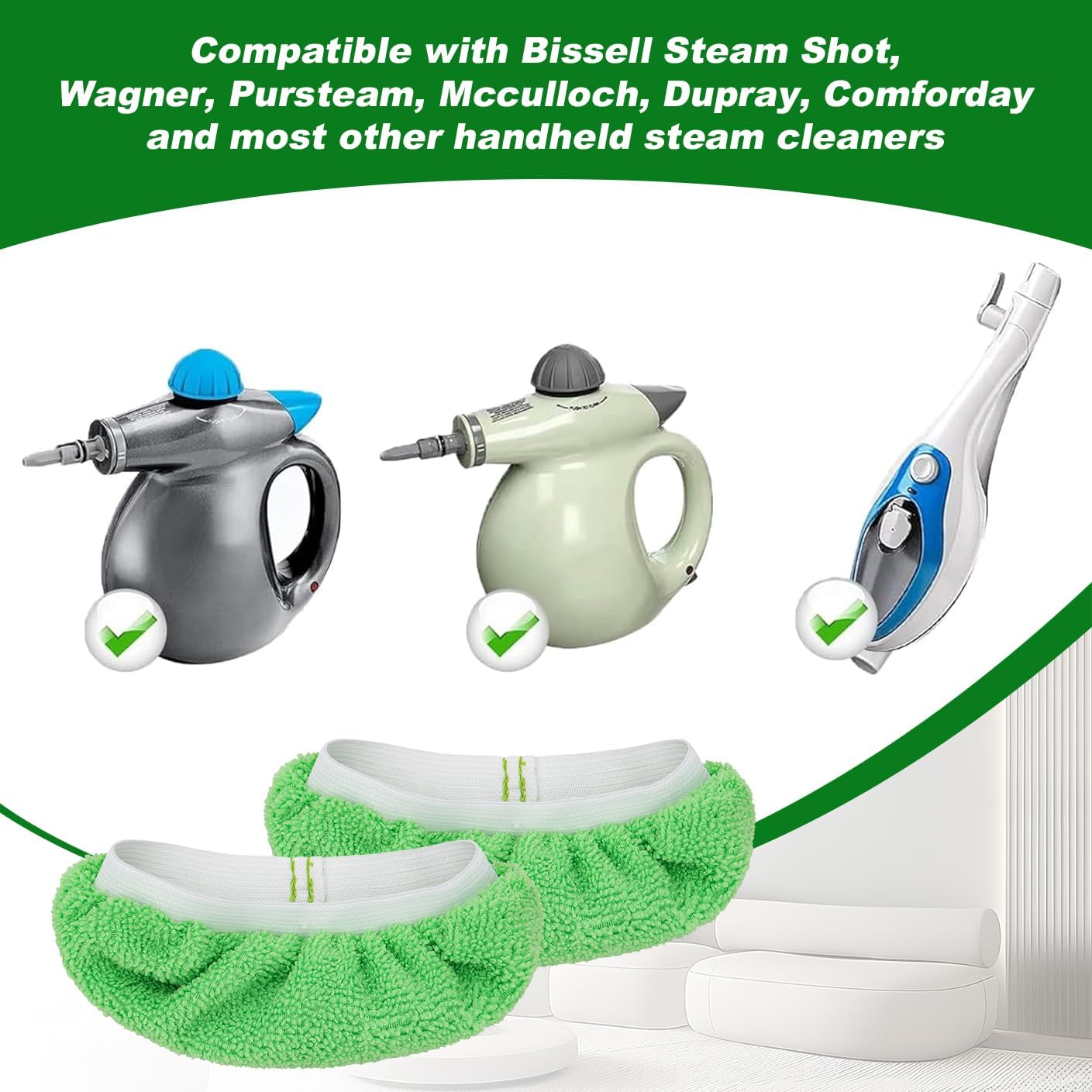 GreeSuit Universal Steam Cleaner Microfiber Cloths