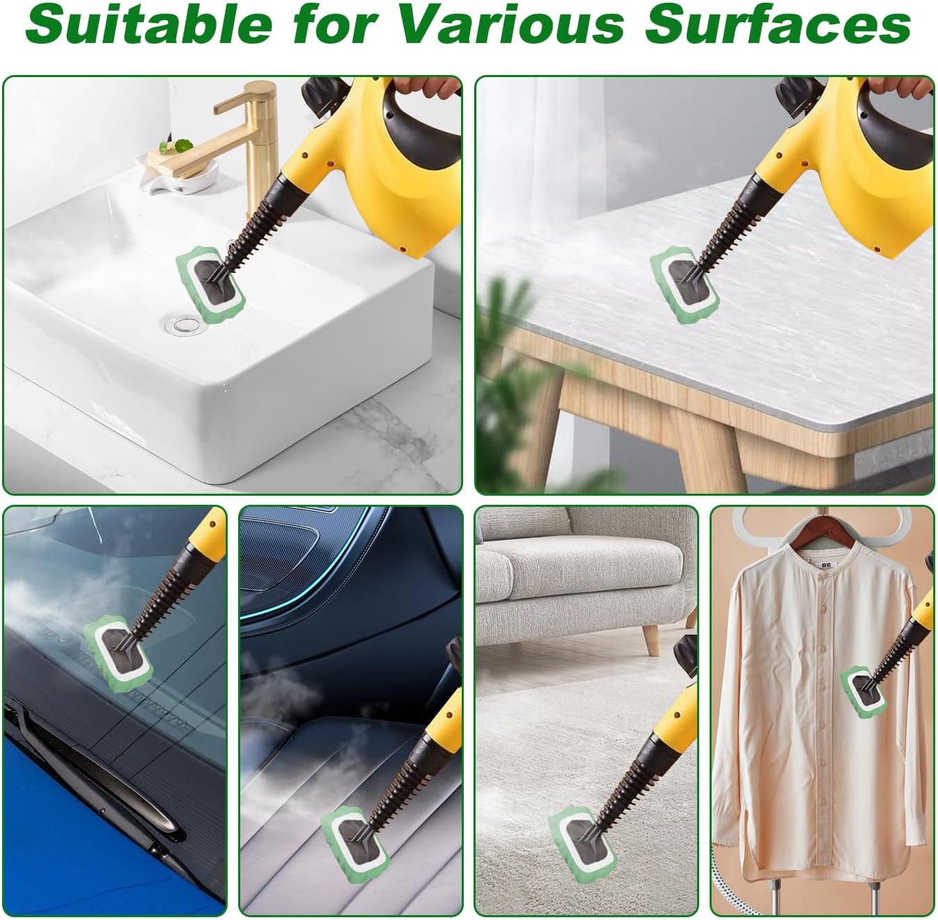 GreeSuit Universal Steam Cleaner Microfiber Cloths