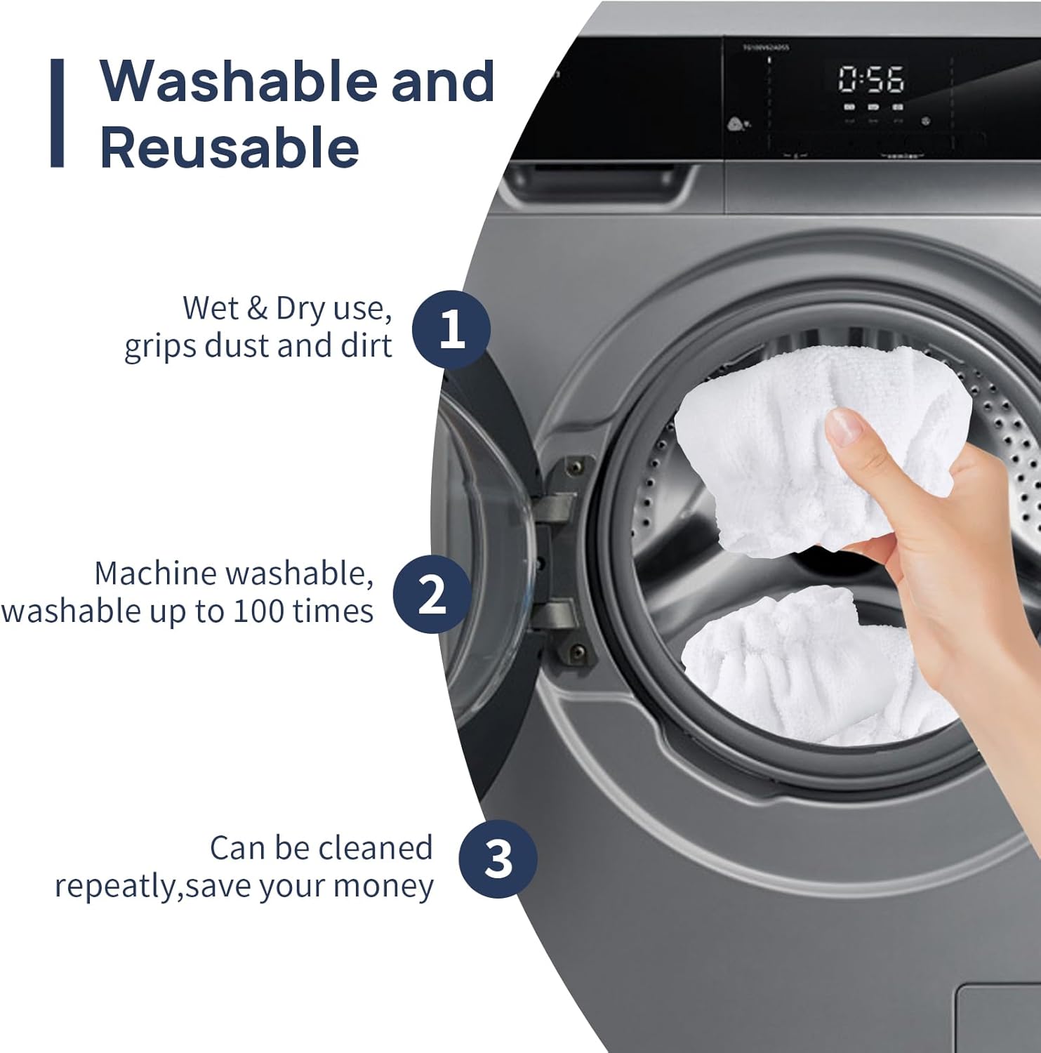 10 Pack Microfiber Cloths for Dupray Steam Cleaner
