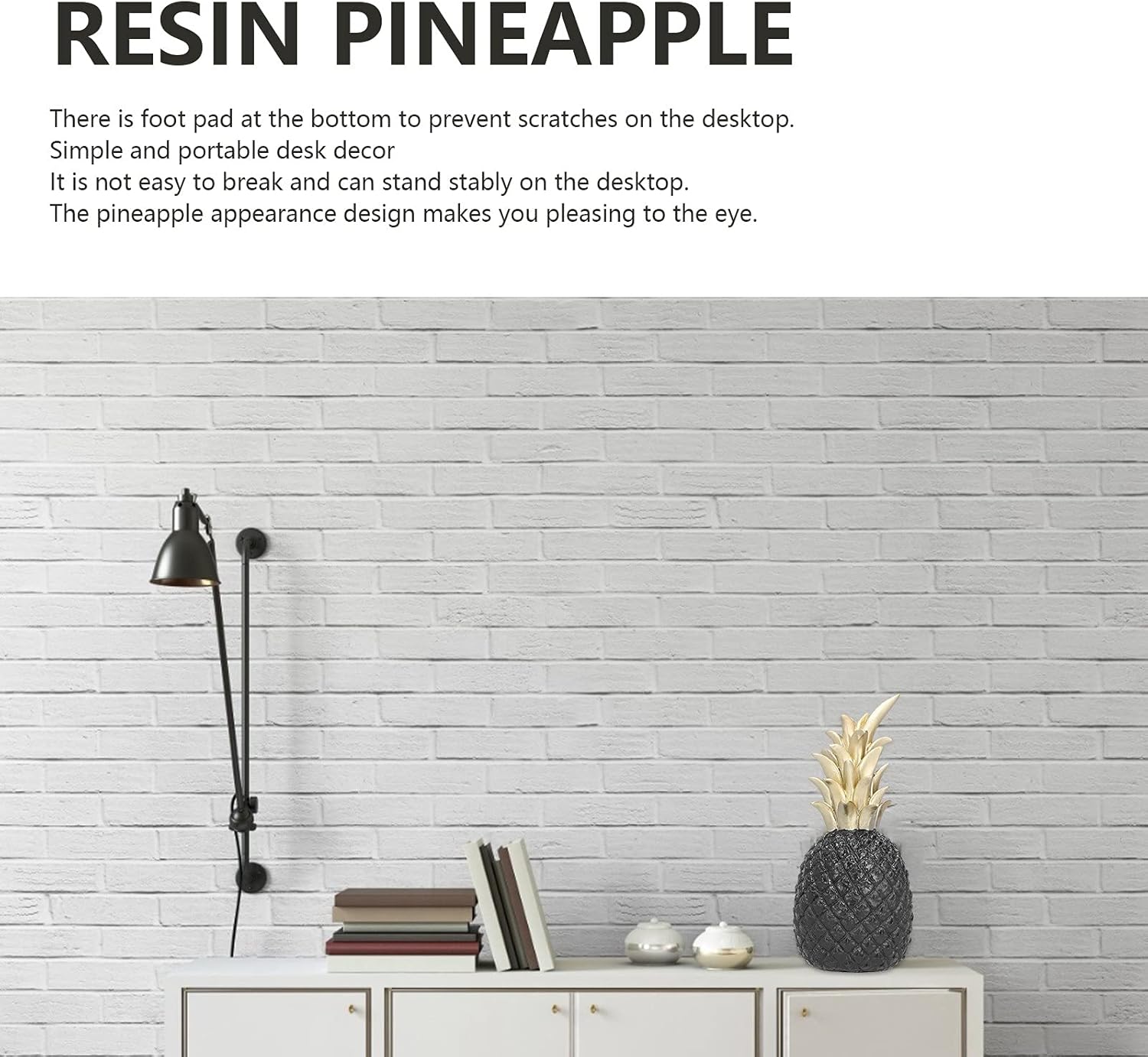 Cyrank 79in Resin Pineapple Decor Statue