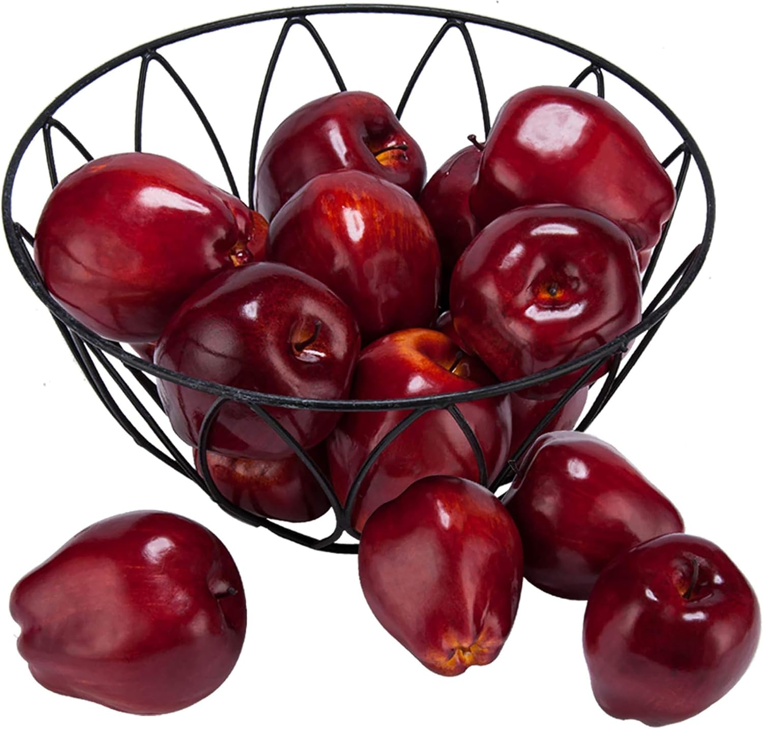 Toopify 16PCS Artificial Red Apples for Home Kitchen Decoration