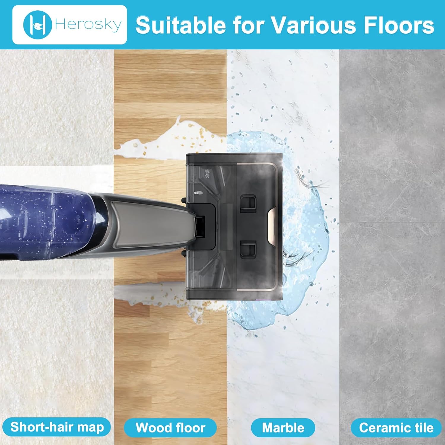 2PCS SD201 Roller Brush for Shark Steam Mop 3-in-1