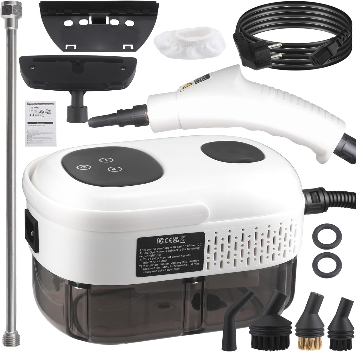 Handheld Steam Cleaner 2500W 1100ml Tank 6-Gear Adjustable