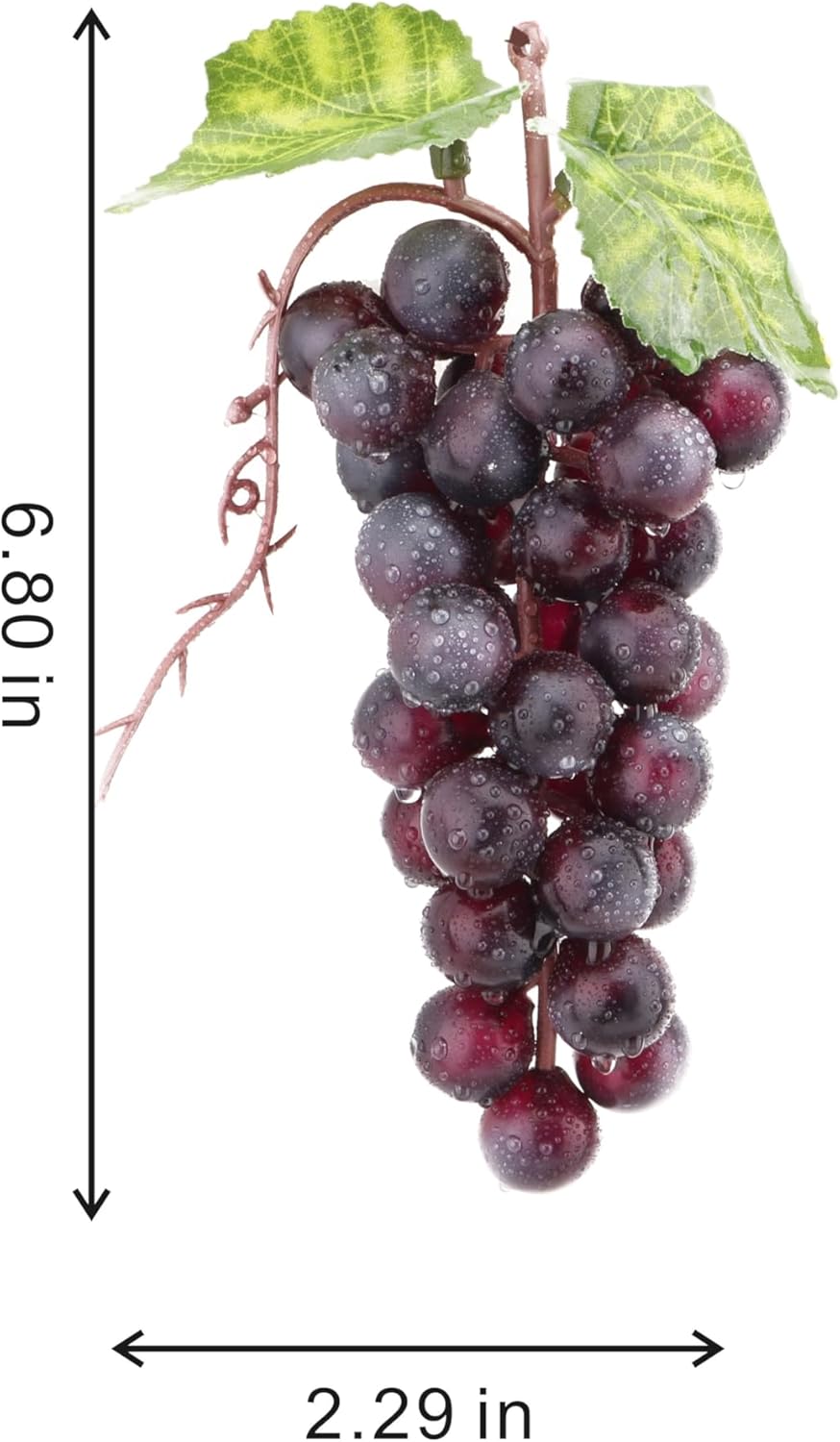 2PCS Artificial Purple Grapes for Home Kitchen Decoration
