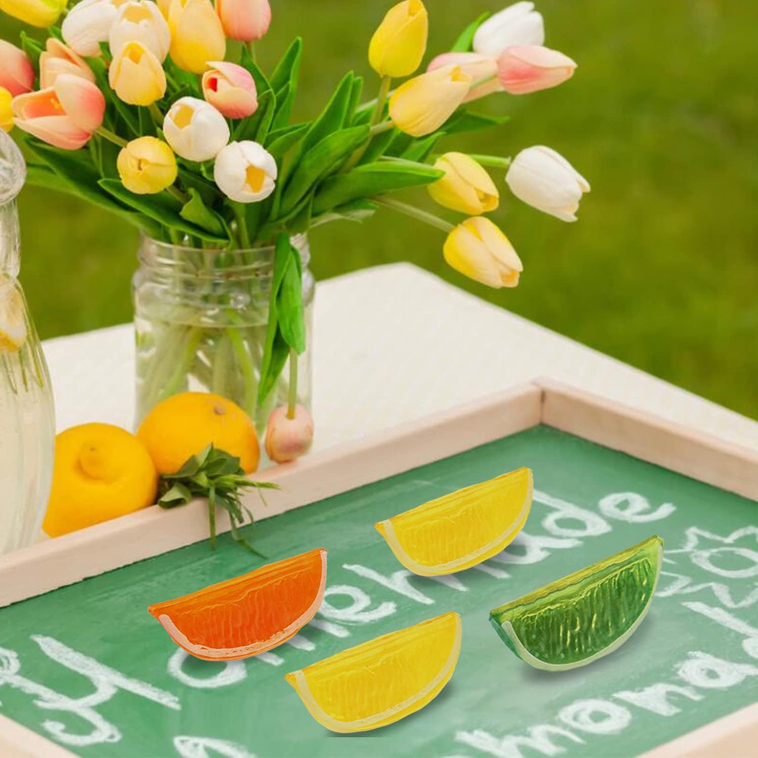 CCINEE 24PCS Artificial Lemon Blocks Realistic Decor