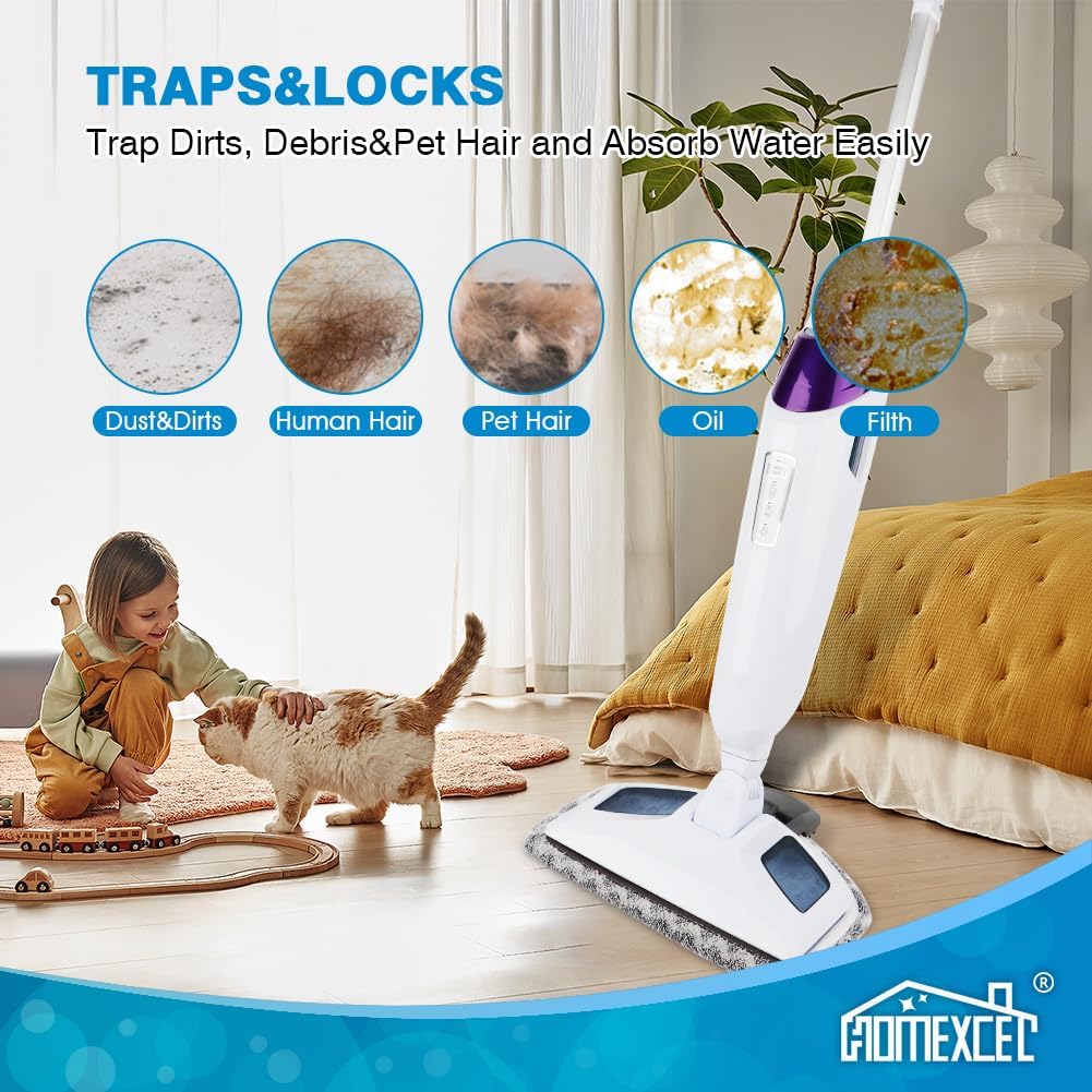 HOMEXCEL 8 Pack Steam Mop Replacement Pads for Bissell Powerfresh Models