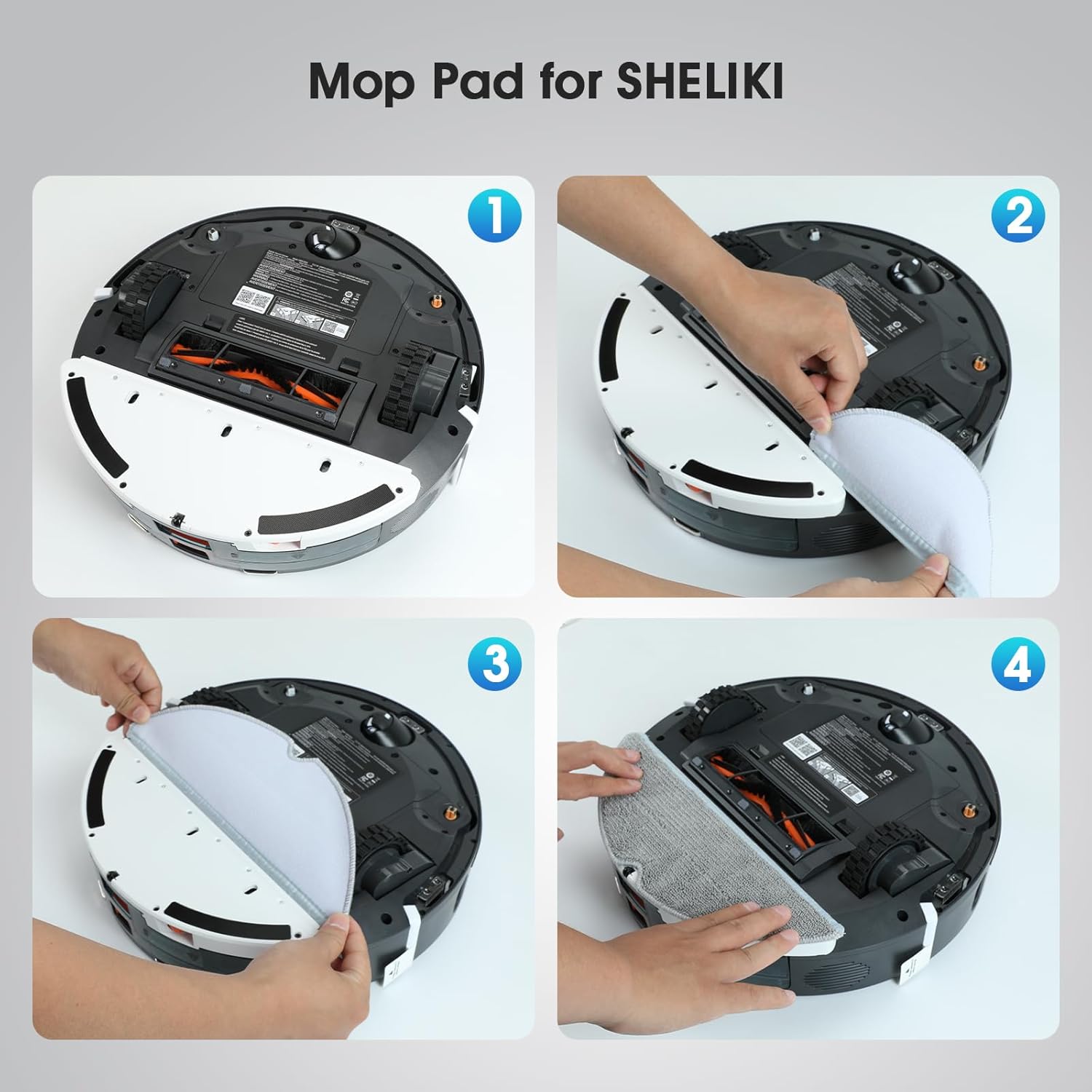 SHELIKI Mop Pad Replacement for D60S and D60S MAX