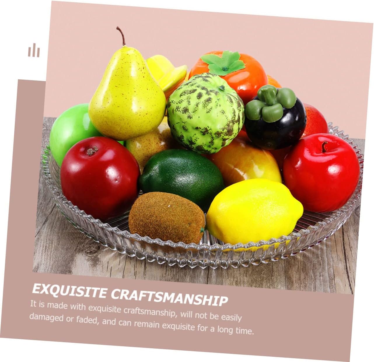 PRETYZOOM 6pcs Artificial Fruit Decor for Home Photography Props