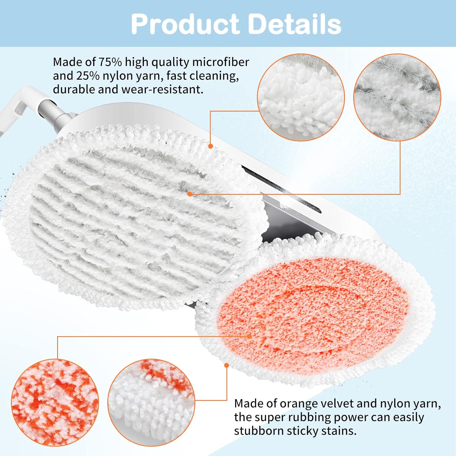12 Pack S7001 Replacement Steam Mop Pads for Shark Models
