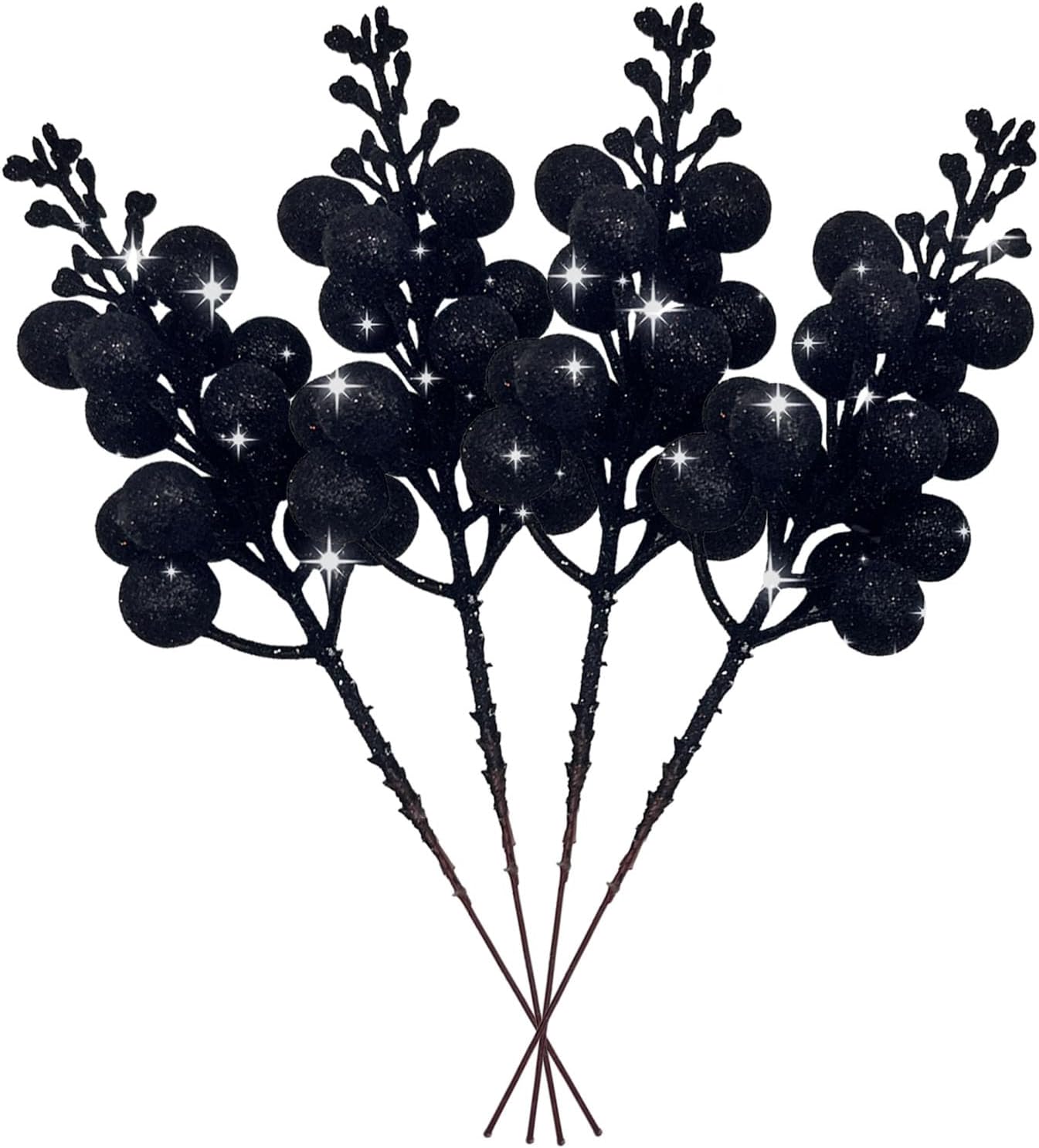 36Pcs Glitter Berry Stems for Christmas Decor