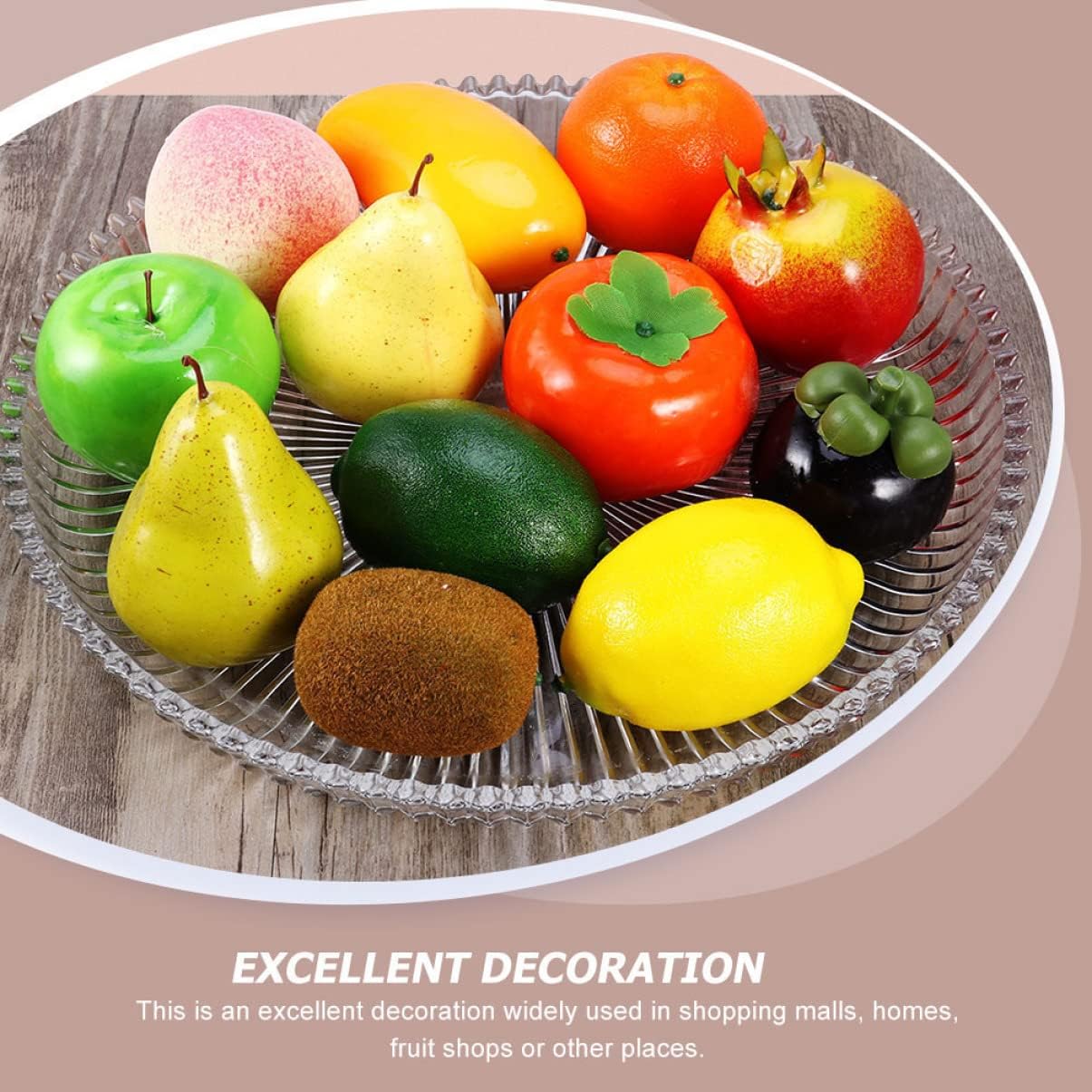 16 Pcs Artificial Fruit Decor for Home and Garden