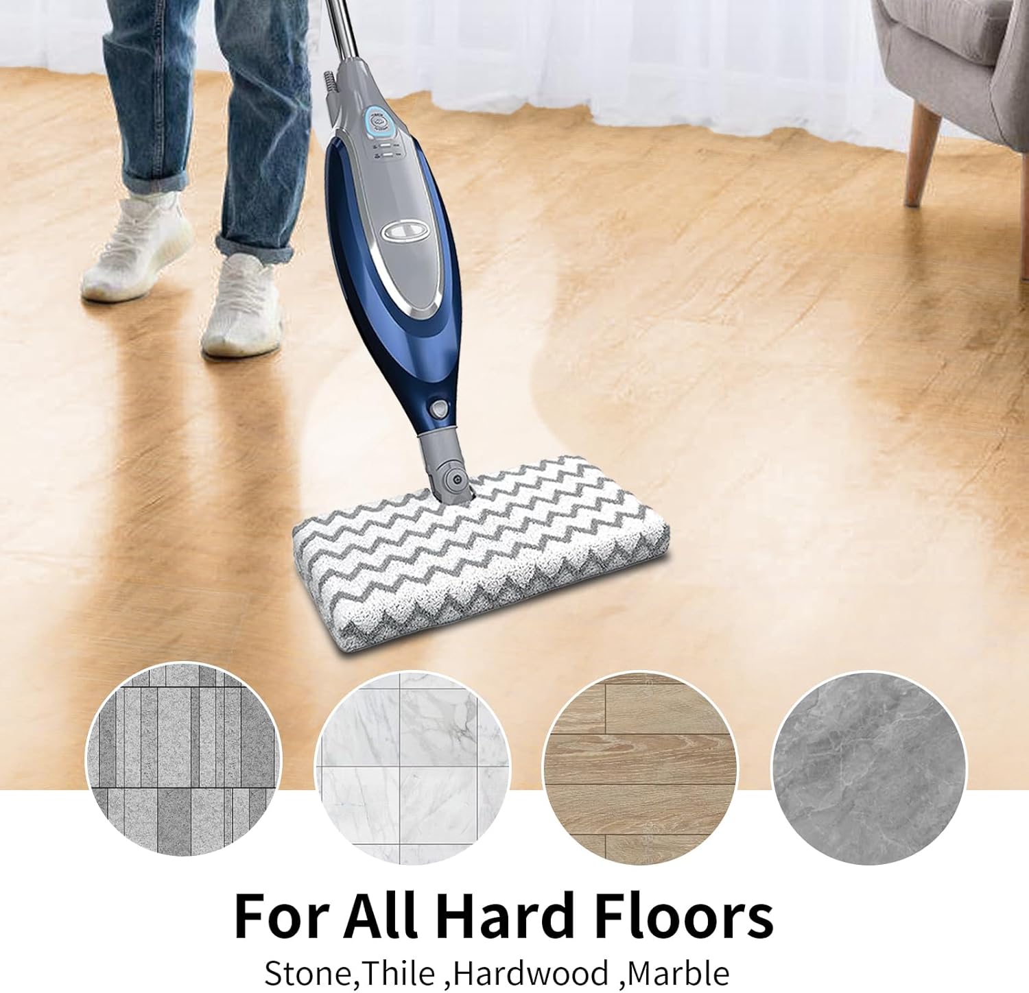 6 Pack Steam Pocket Mop Replacement Pads for Shark S3500 Series