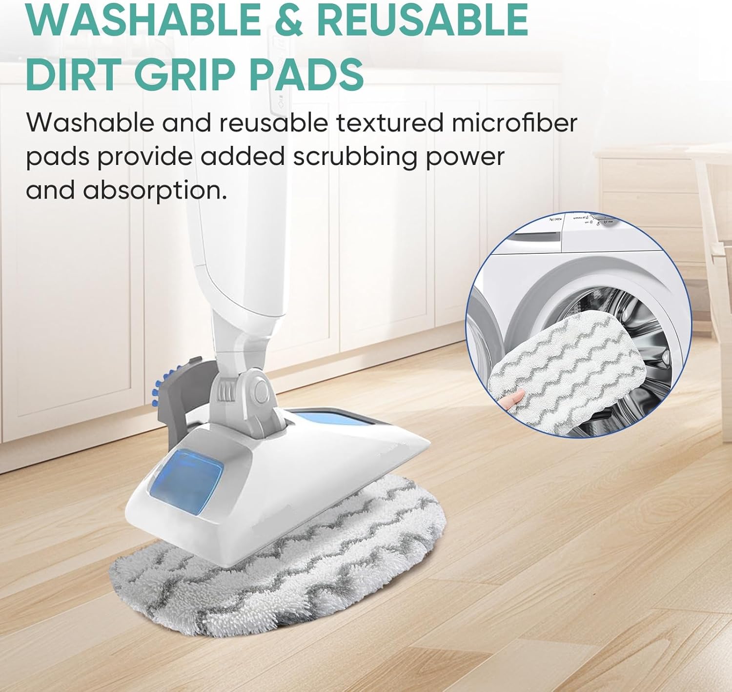 BIHARNT 6 Pack Steam Mop Replacement Pads for Bissell Powerfresh Models