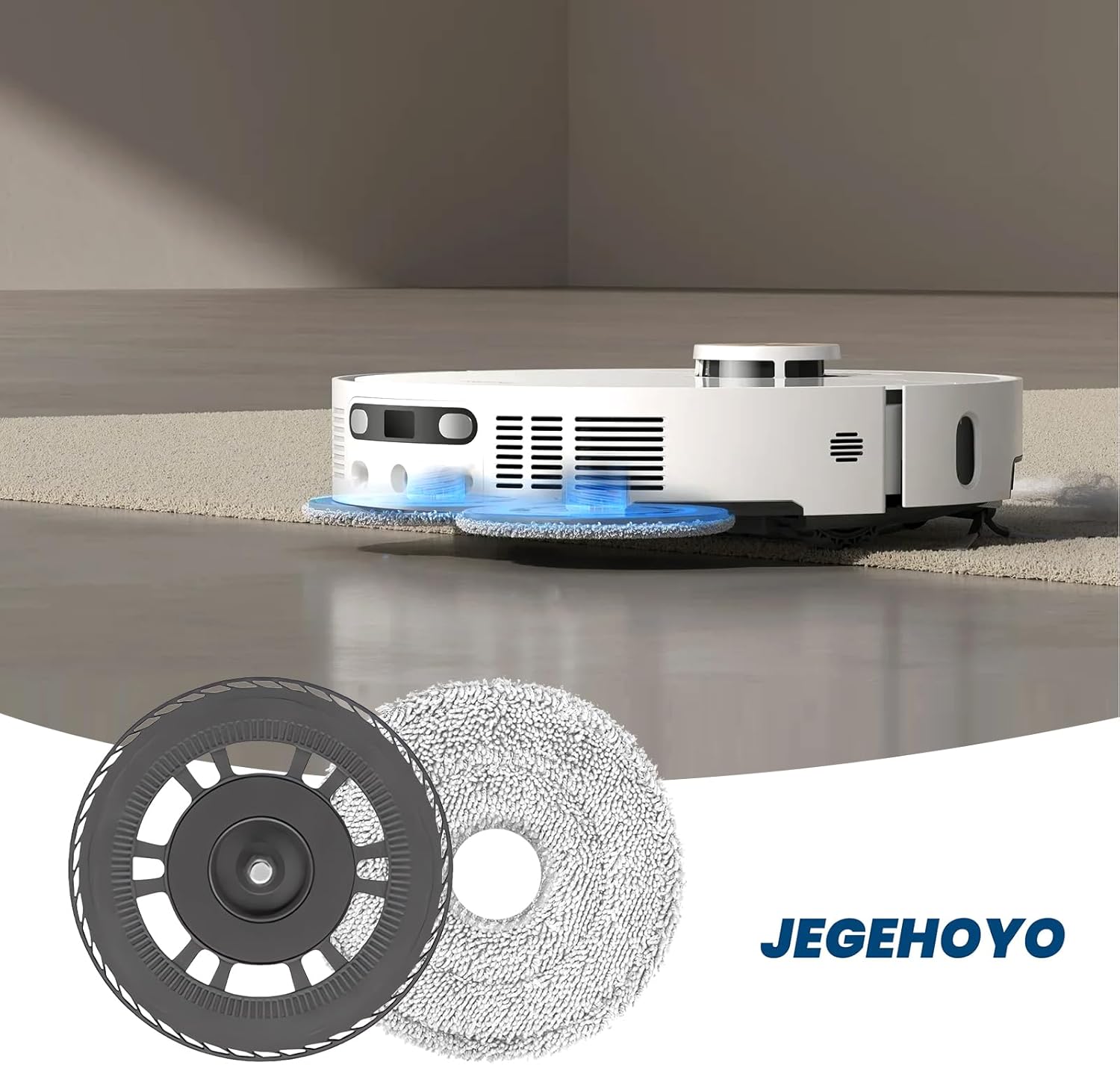 Jegehoyo Mop Cloths with Holder for Dreame Vacuums