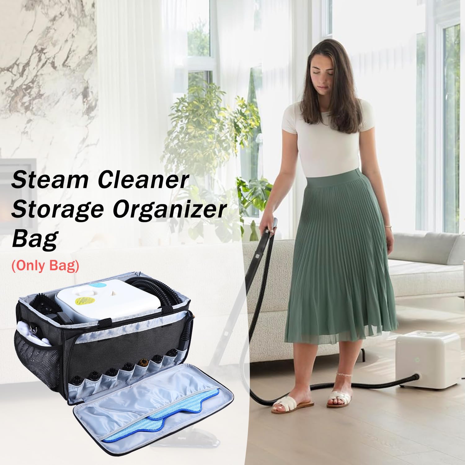 Rsobl Carry Bag for Dupray Steam Cleaner Black