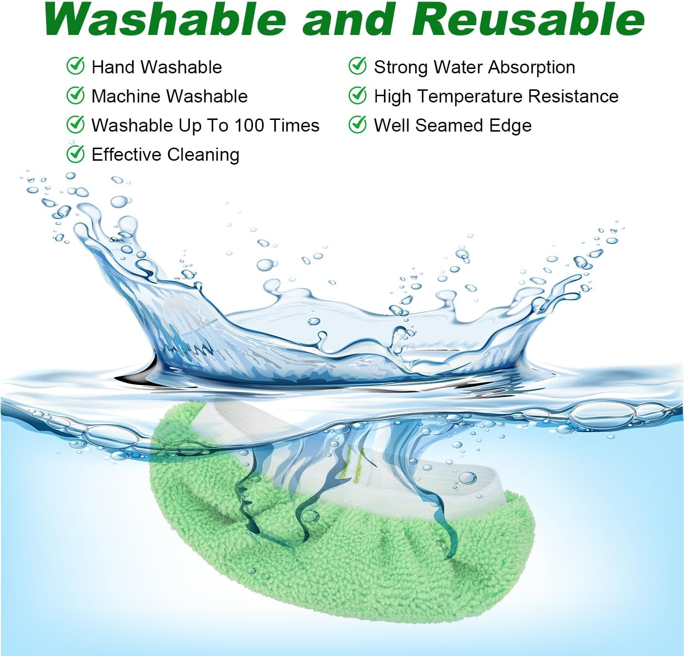 GreeSuit Universal Steam Cleaner Microfiber Cloths