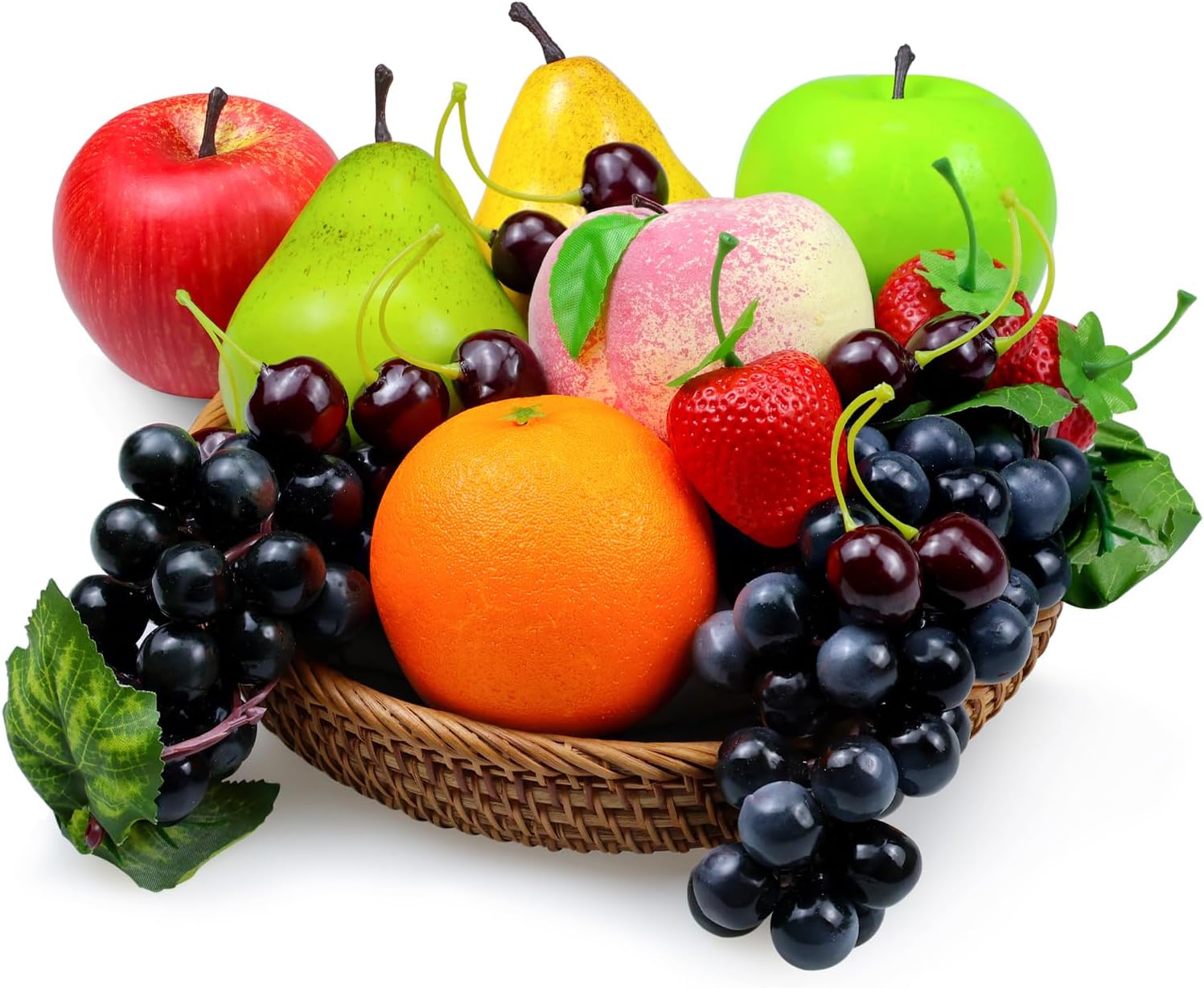 16 Pcs Realistic Artificial Fruit Display Set