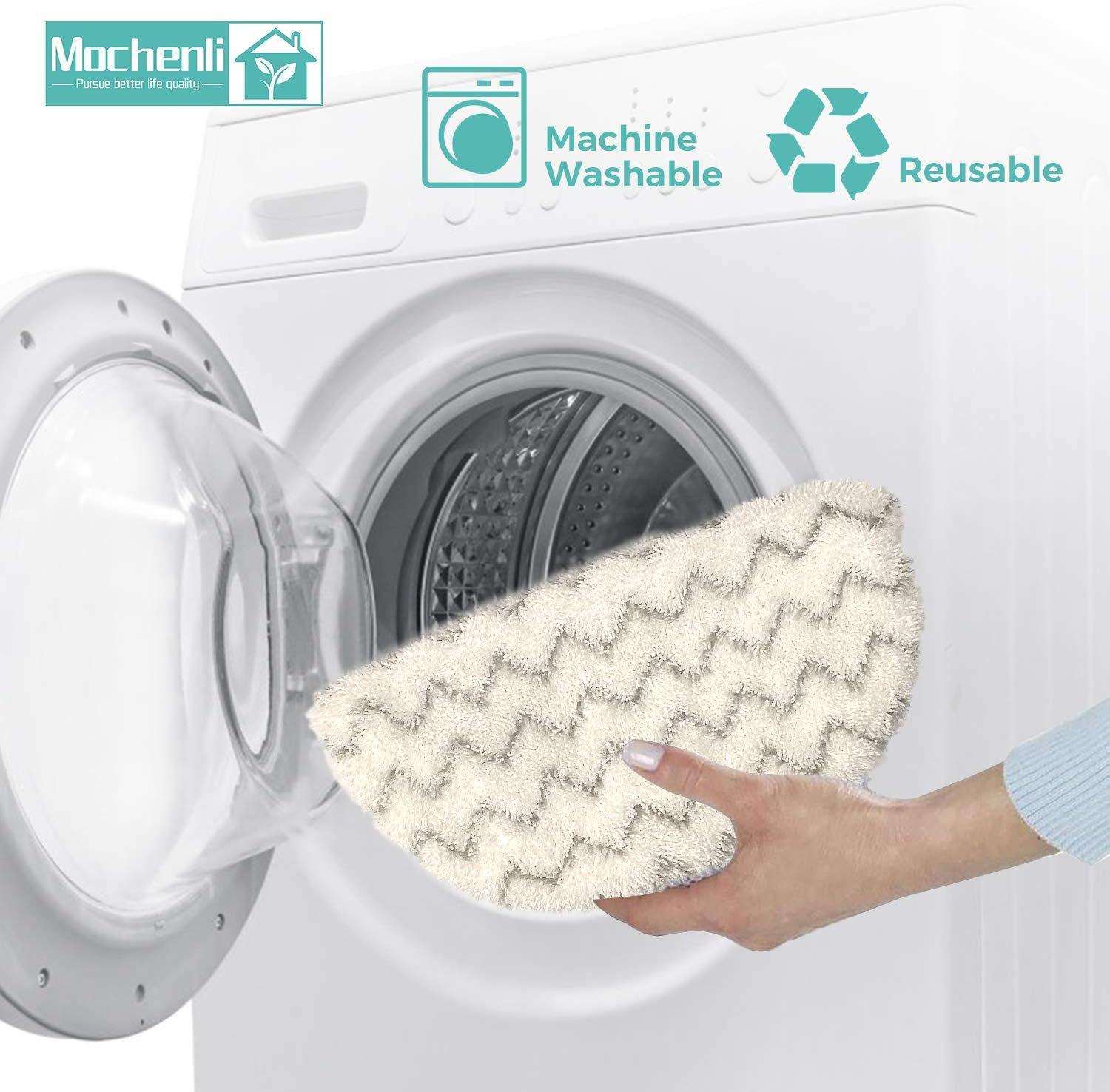 6 Pack Steam Mop Pads Replacement for Bissell Powerfresh Series