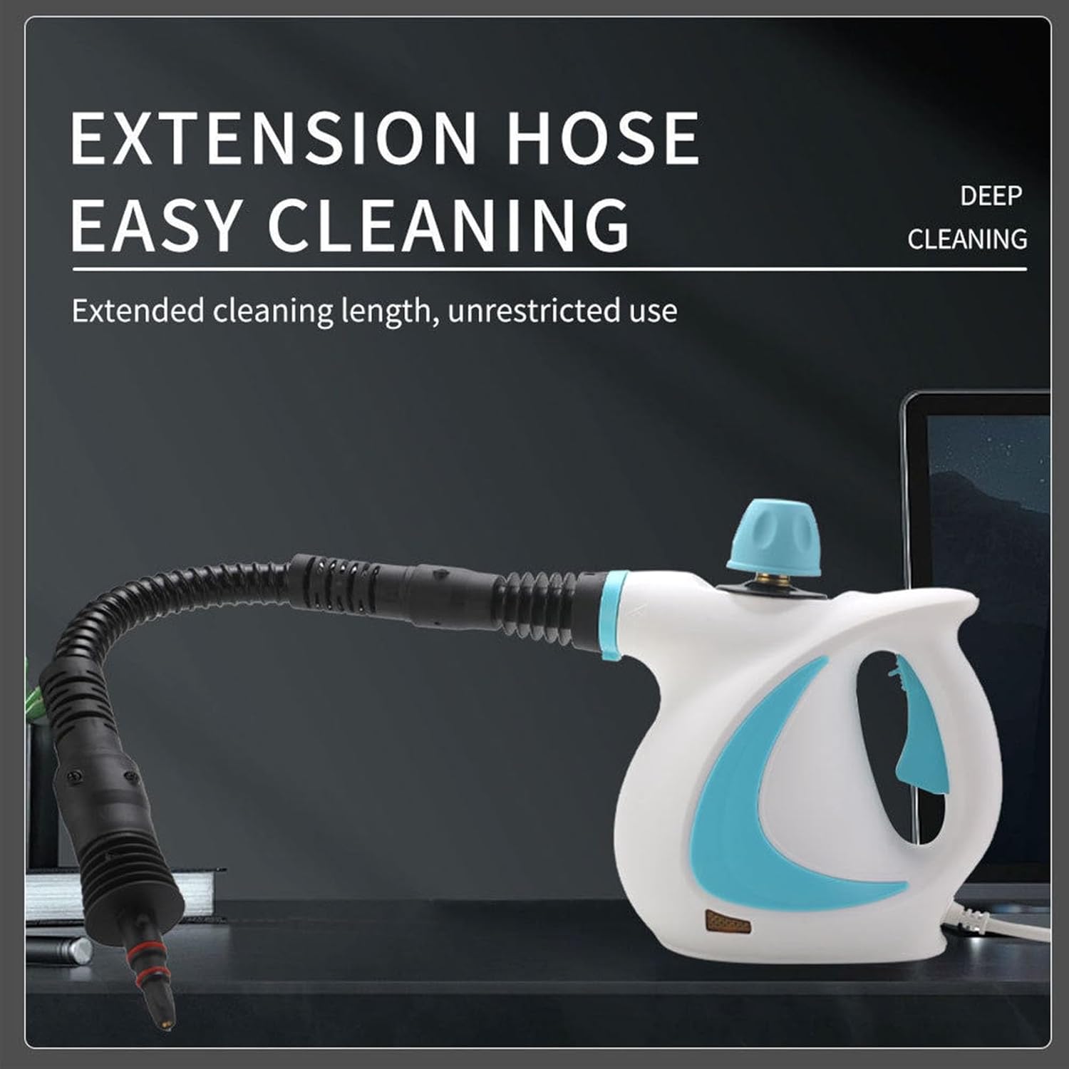 Laytic Steam Cleaner with 9pcs Accessories for Home and Car Cleaning