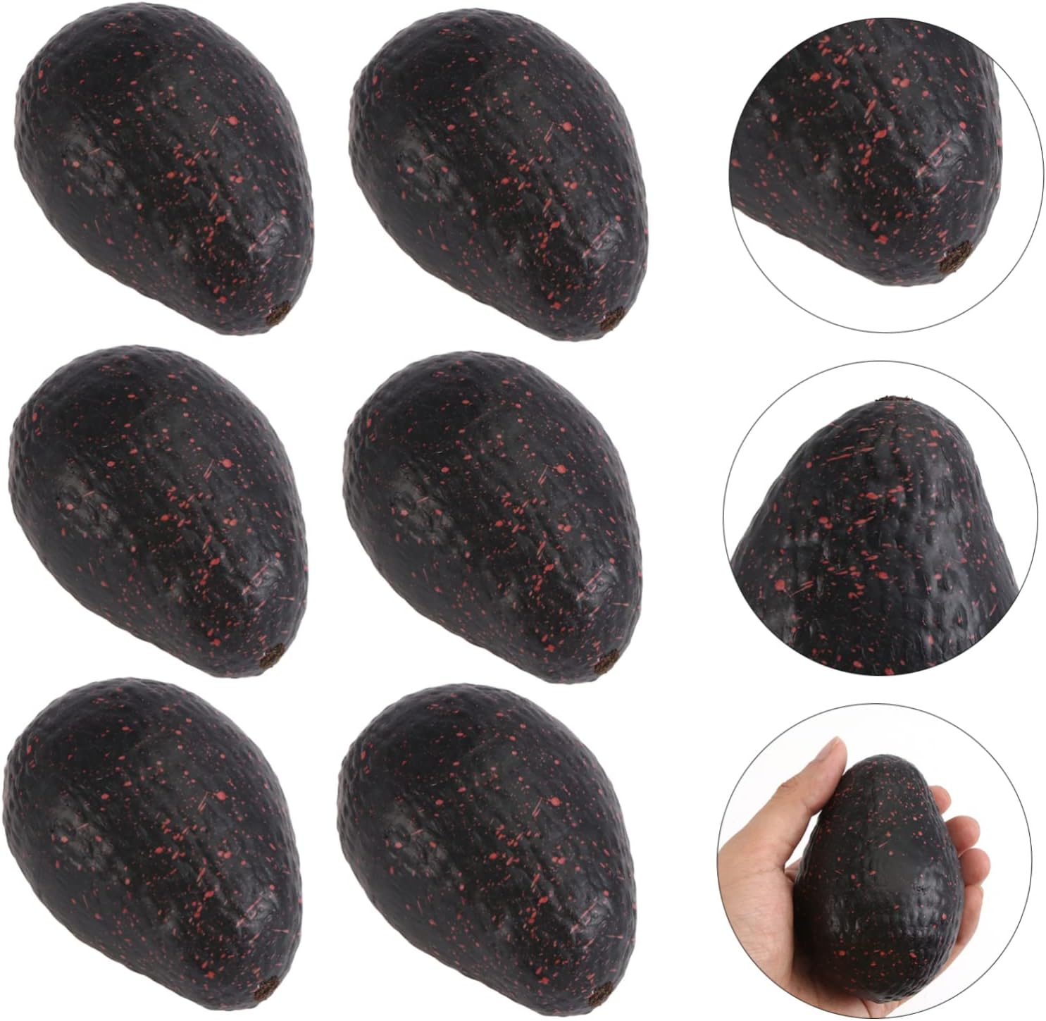Vaguelly 6Pcs Lifelike Avocado Props for Home Decoration