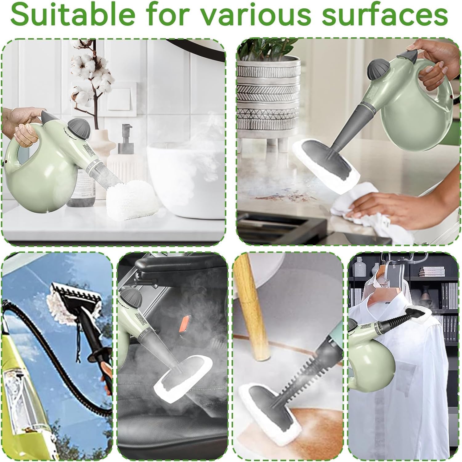12 Pack Universal Microfiber Cloths for Steam Mops