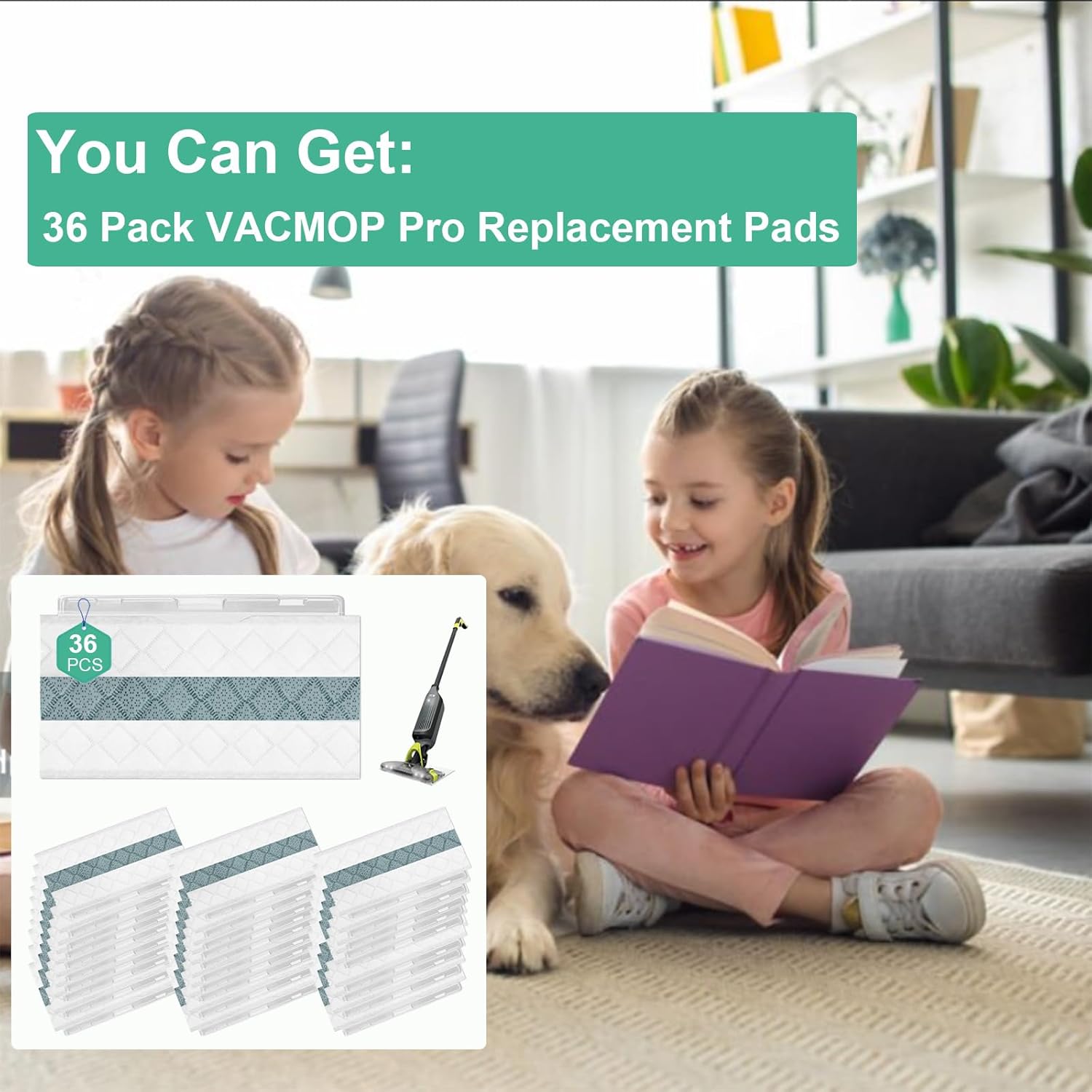 36 Pack Dhoua VACMOP Pro Replacement Pads