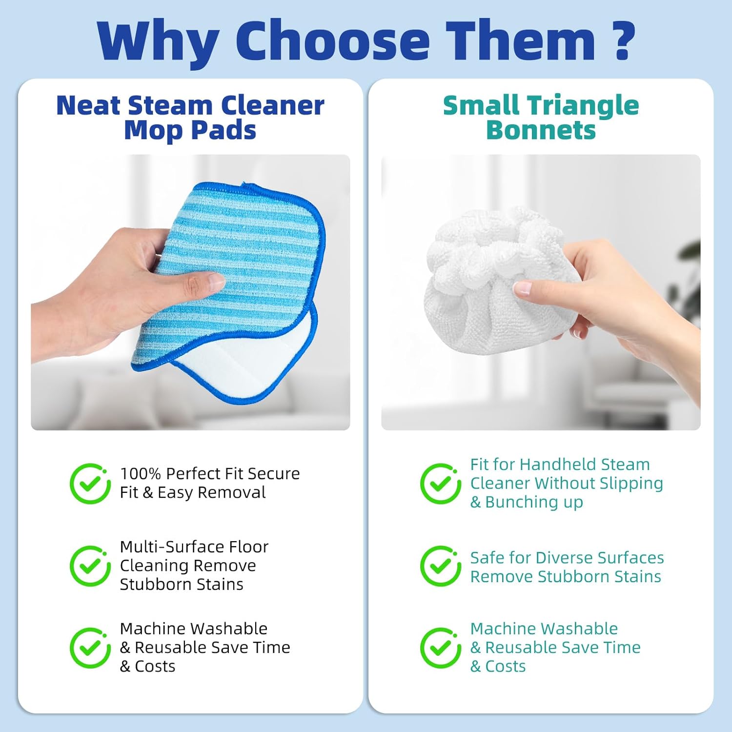 LOVECO Steam Cleaner Pads 9-Pack Reusable for Dupray Neat