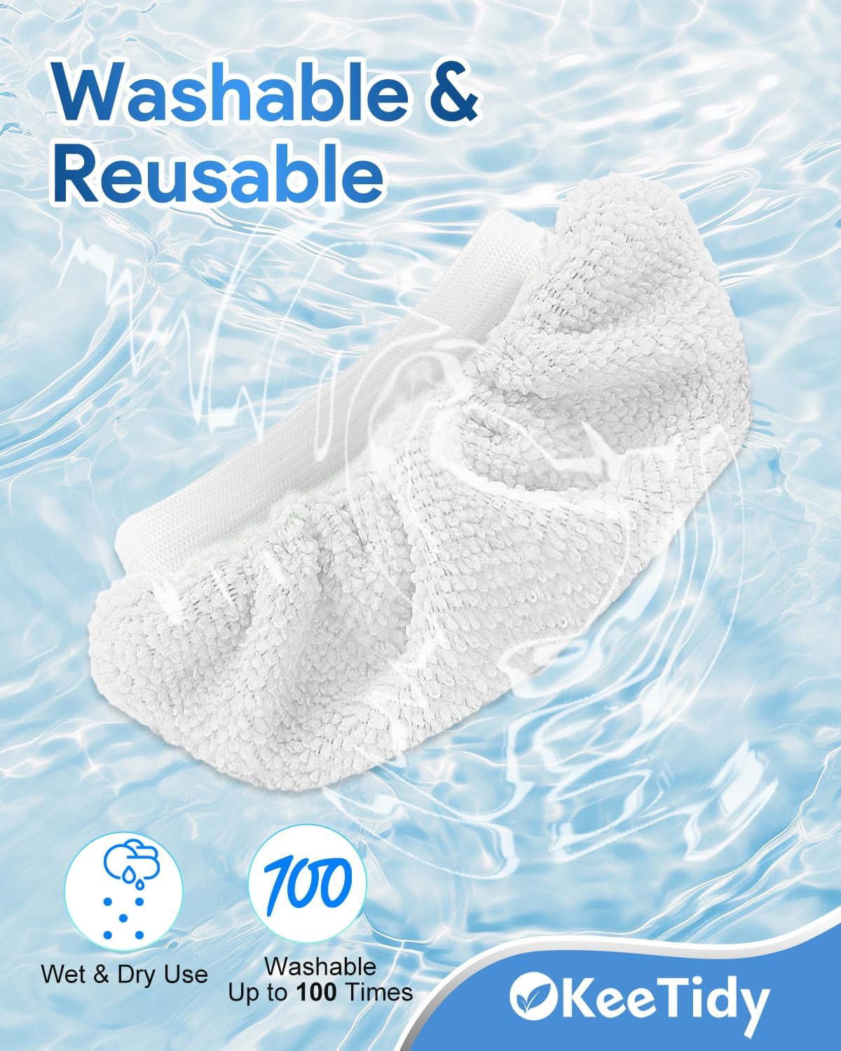 KeeTidy 15 Pack Handheld Steam Cleaner Pads