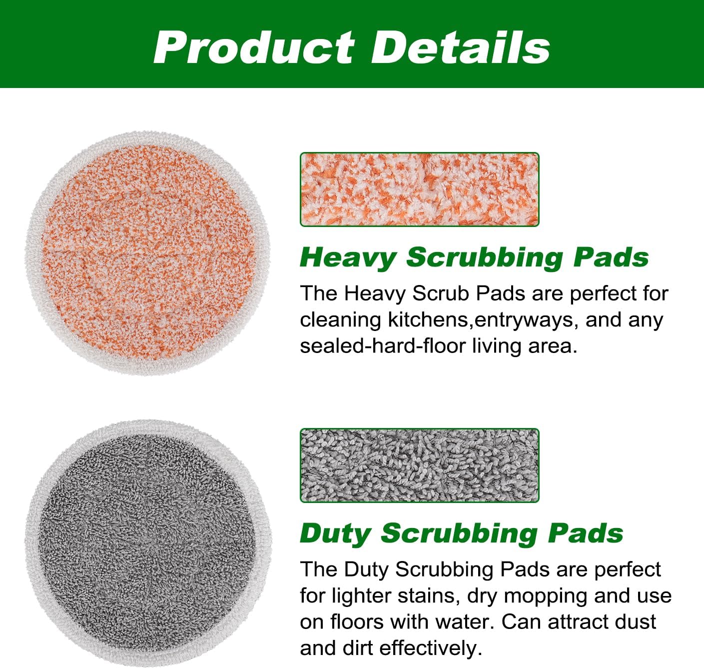 GreeSuit 10 Pack Steam Mop Pads Compatible with Shark S8201 S7001 Series