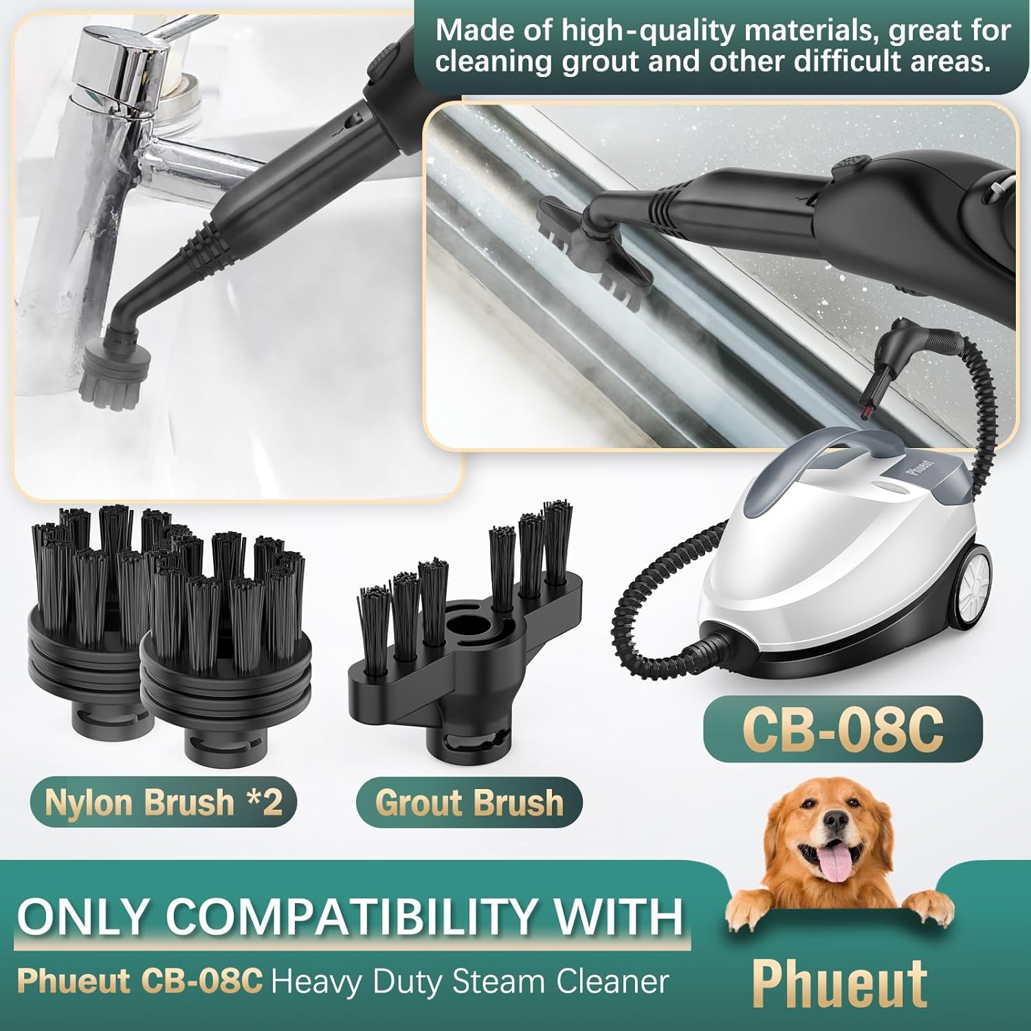 Phueut CB-08C Replacement Brushes 2 Pack