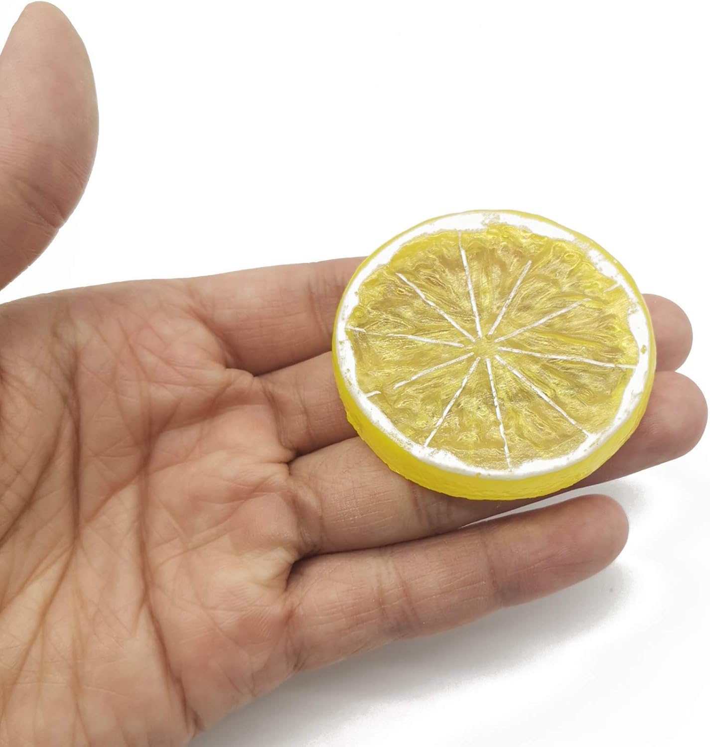 RONYOUNG 40PCS Artificial Lemon Slices Yellow Decorative