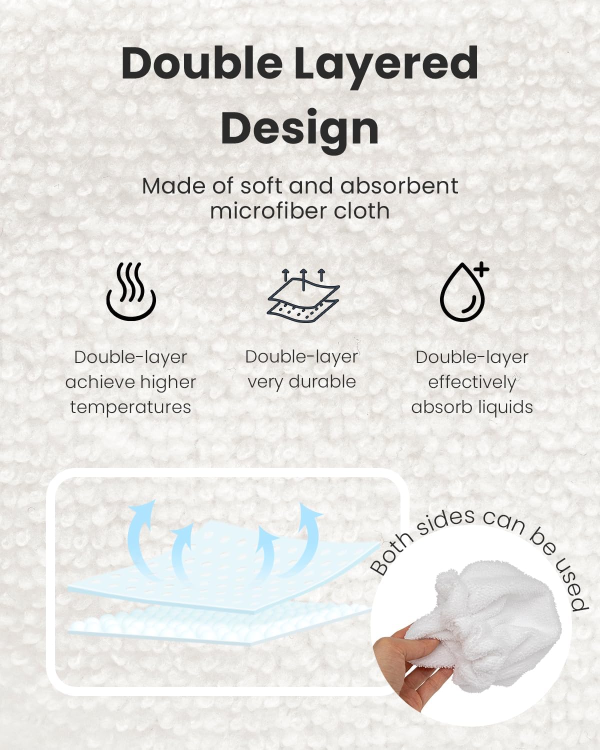 RunnoClean Steam Cleaner Triangle Bonnets 3 Pack