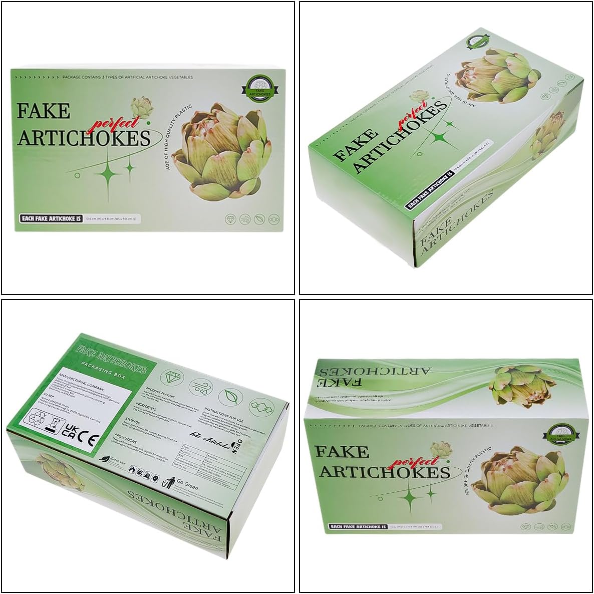 6Pcs Artificial Artichoke Decor for Home Kitchen Centerpiece