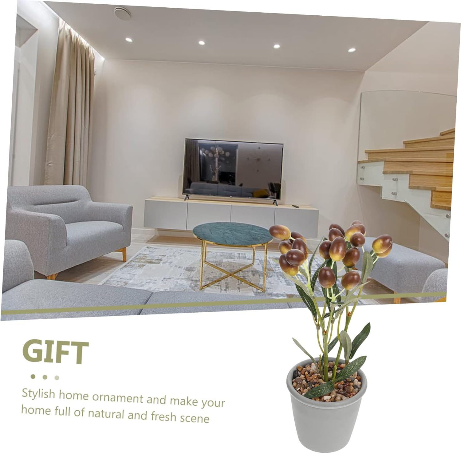 Lifelike Artificial Fruit Bonsai for Home Office Decor