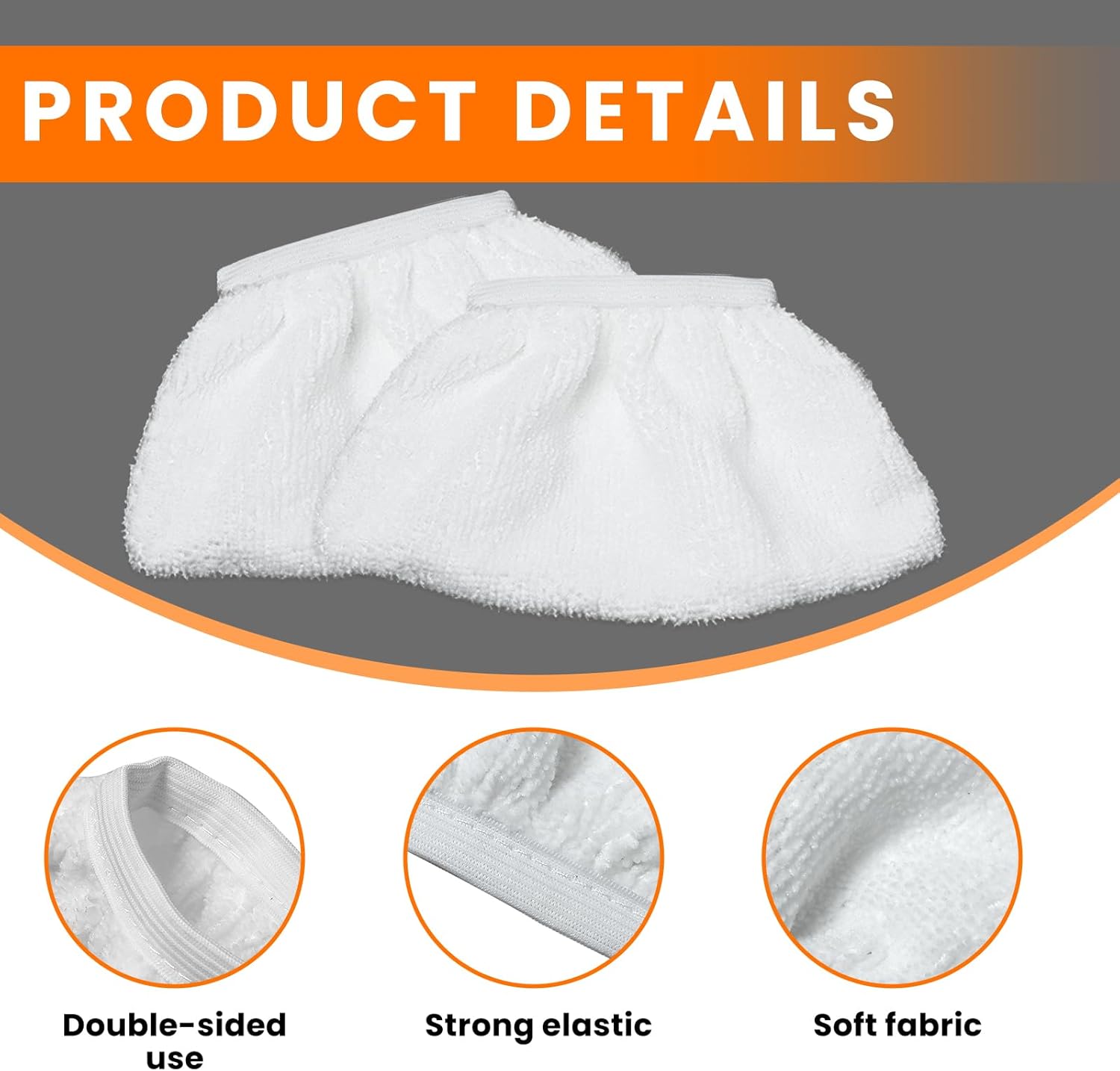 10 Pack Steam Cleaner Microfiber Pads - Universal Replacement for Handheld Steam Mops