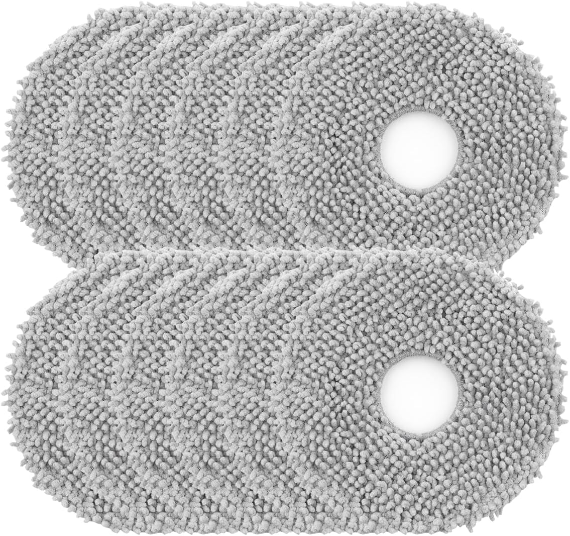 12Pcs Microfiber Mop Cloth for Roborock Q Series and Saros 10R