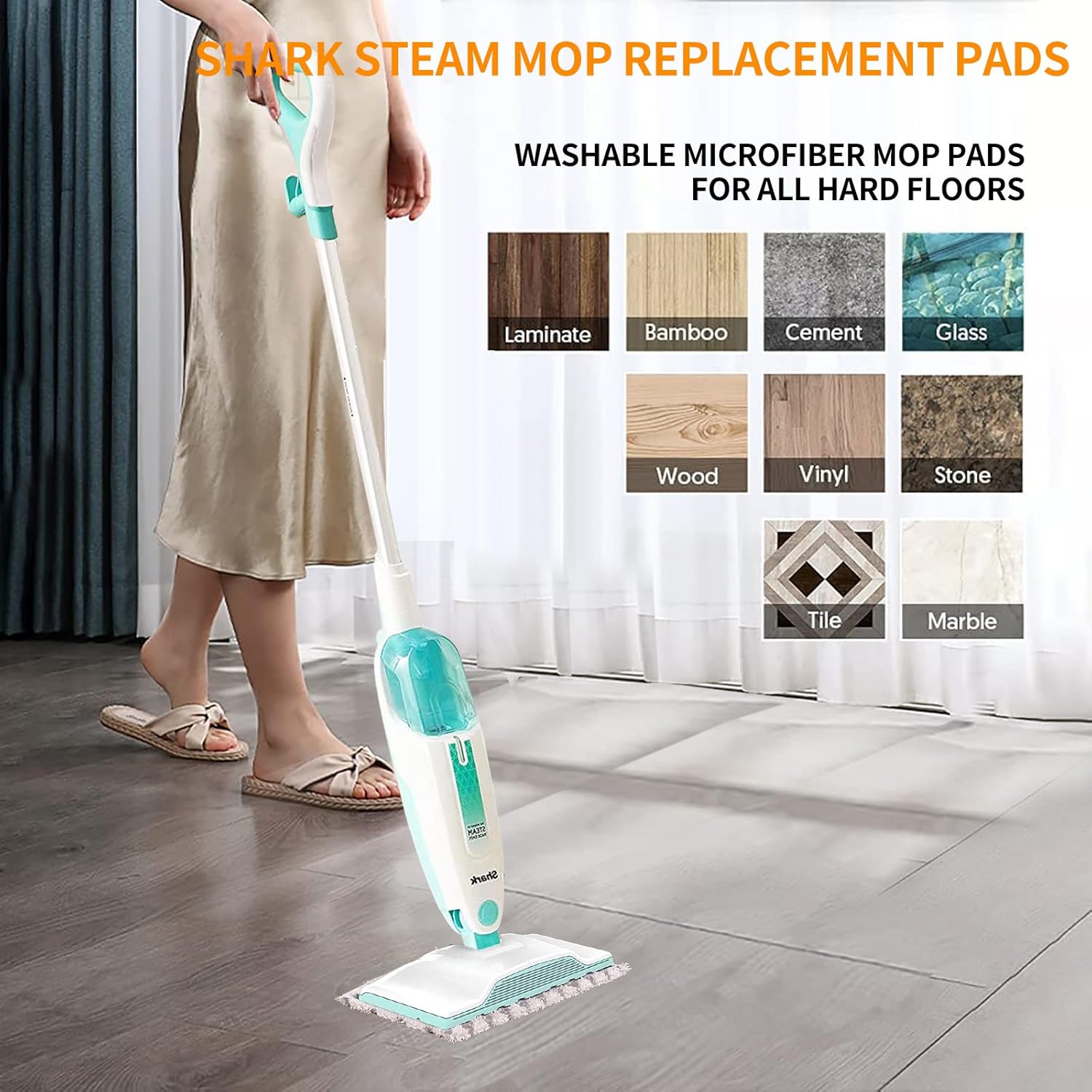 4 Pack Steam Mop Pads for Shark S1000 S1000A S1000C Replacement