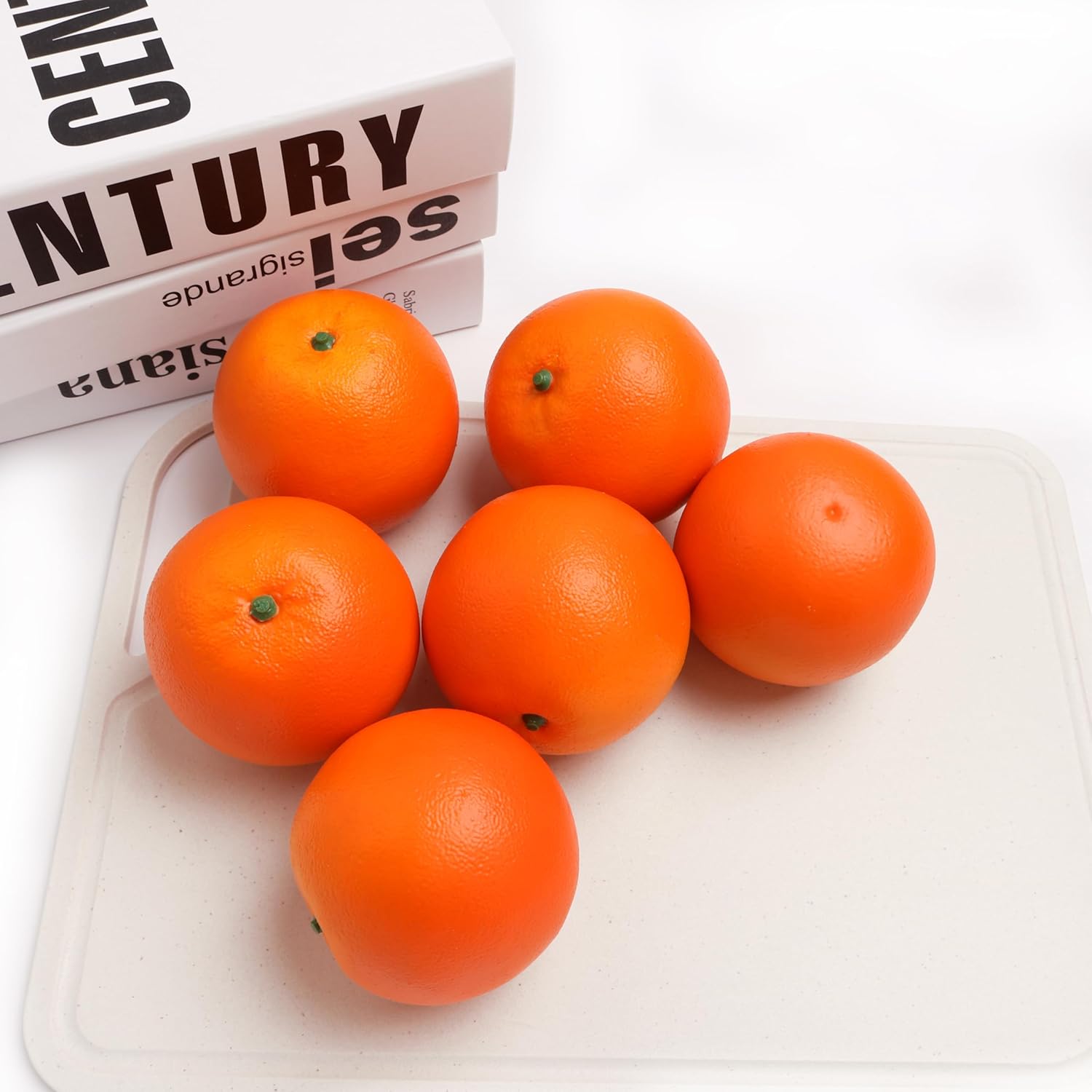 Caihao 6PCS Simulation Plastic Oranges Decorative Fruit Bowls
