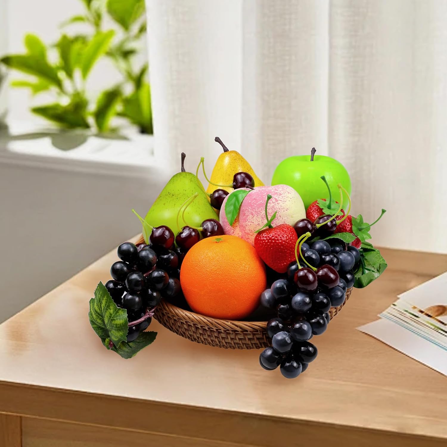 16 Pcs Realistic Artificial Fruit Display Set