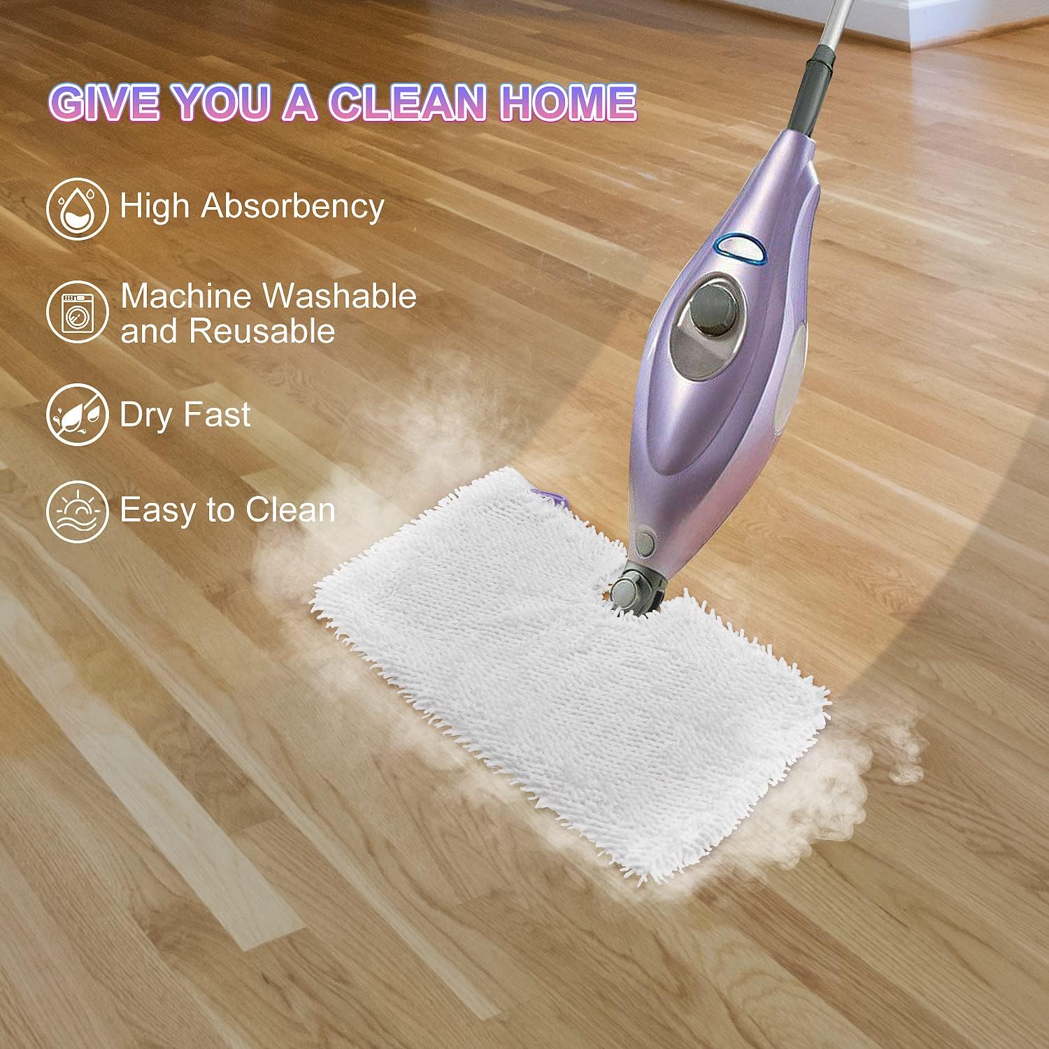 Steam Mop Replacement Pads for Shark S3500 Series 3 Pack