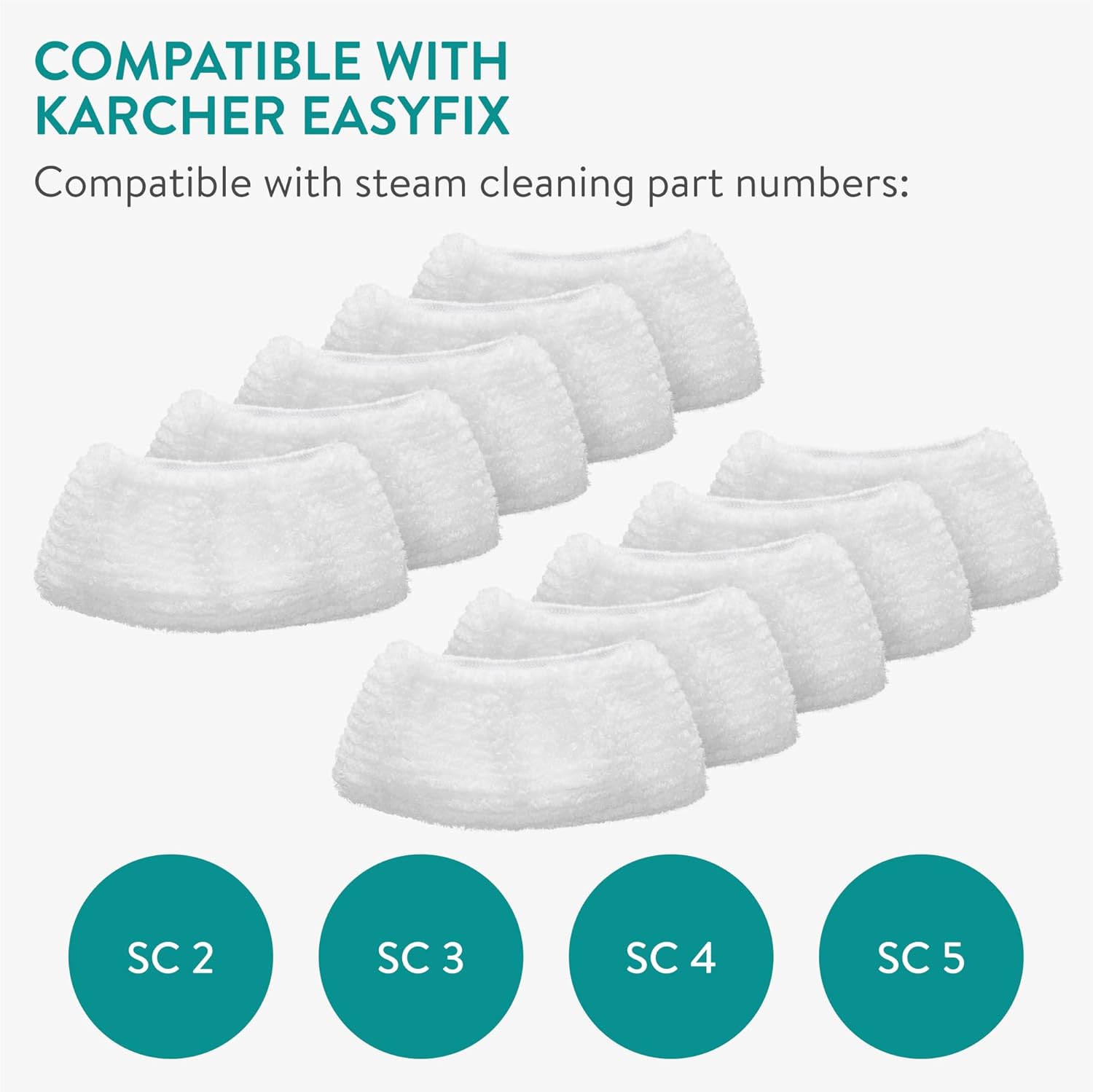 Navaris Microfiber Pads - 10 Pack for Steam Cleaner 49454