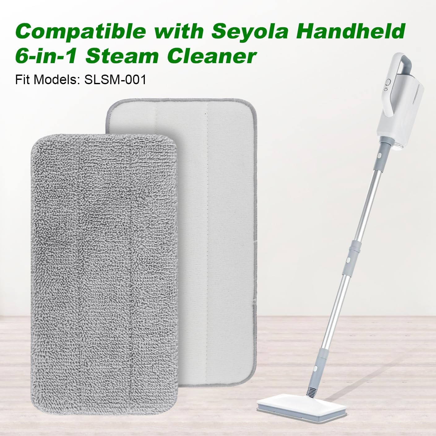 6 Pack Microfiber Steam Mop Pads for Seyola Series Washable Reusable