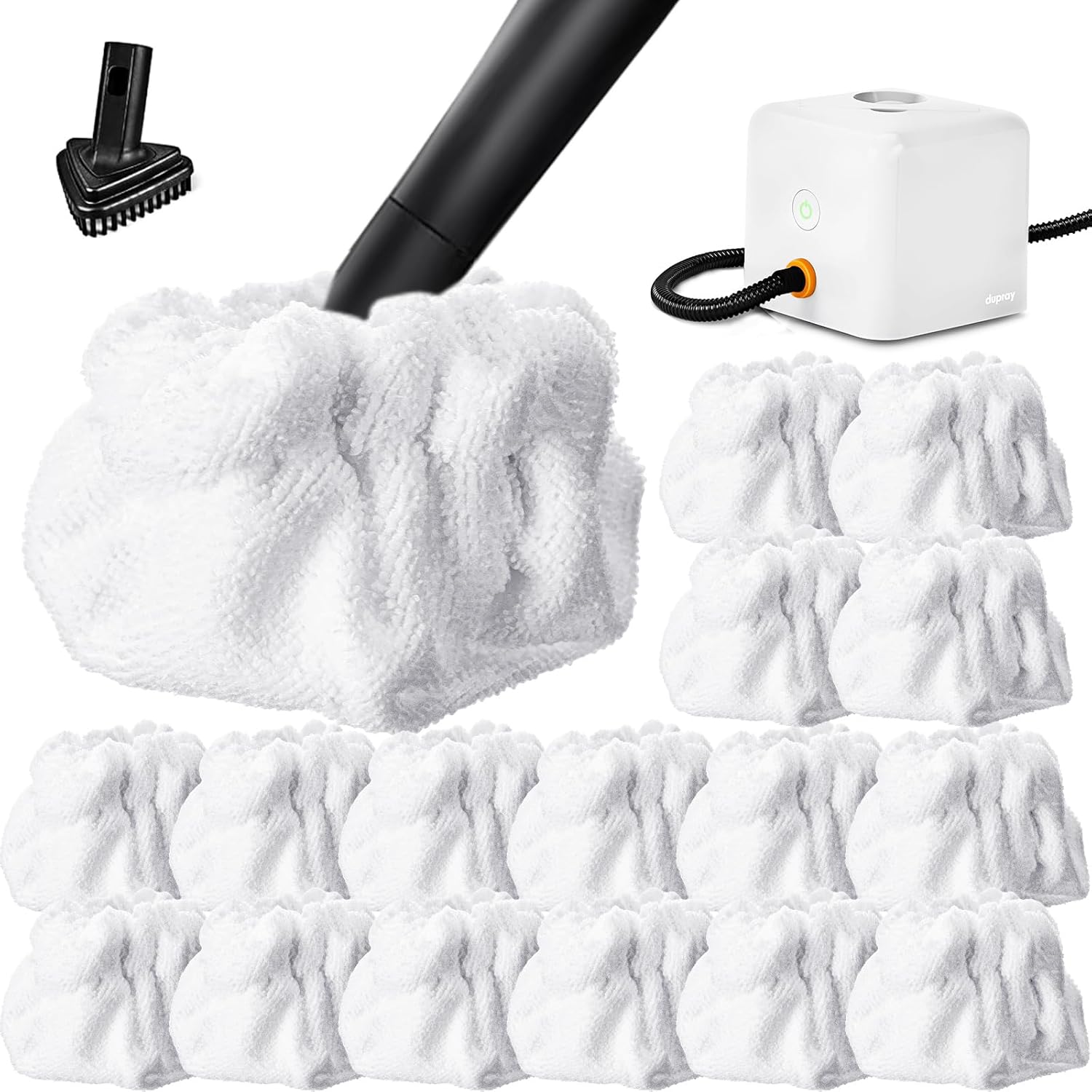 Baderke 12 Pack Microfiber Steam Mop Pads for Triangle Brush Tool