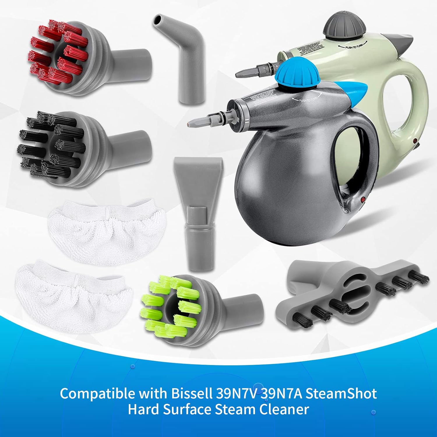 KEEPOW Steam Shot Attachments 8 Pack for Bissell SteamShot