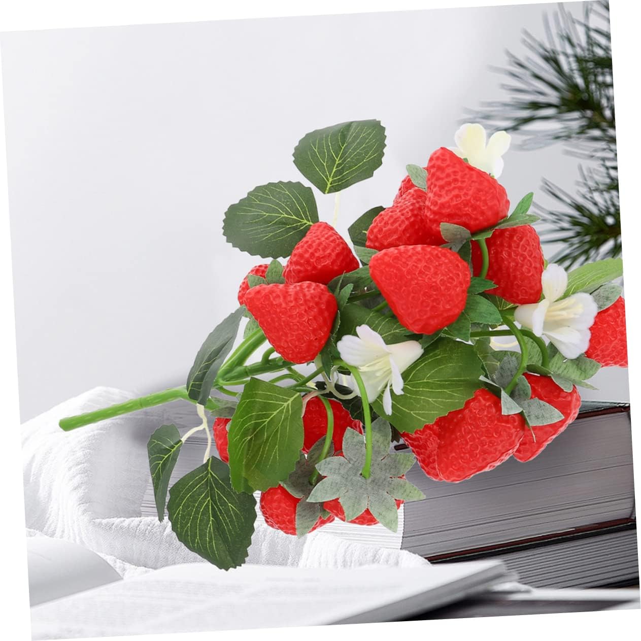 Garneck 2 Pcs Artificial Strawberry Picks for Home Decor