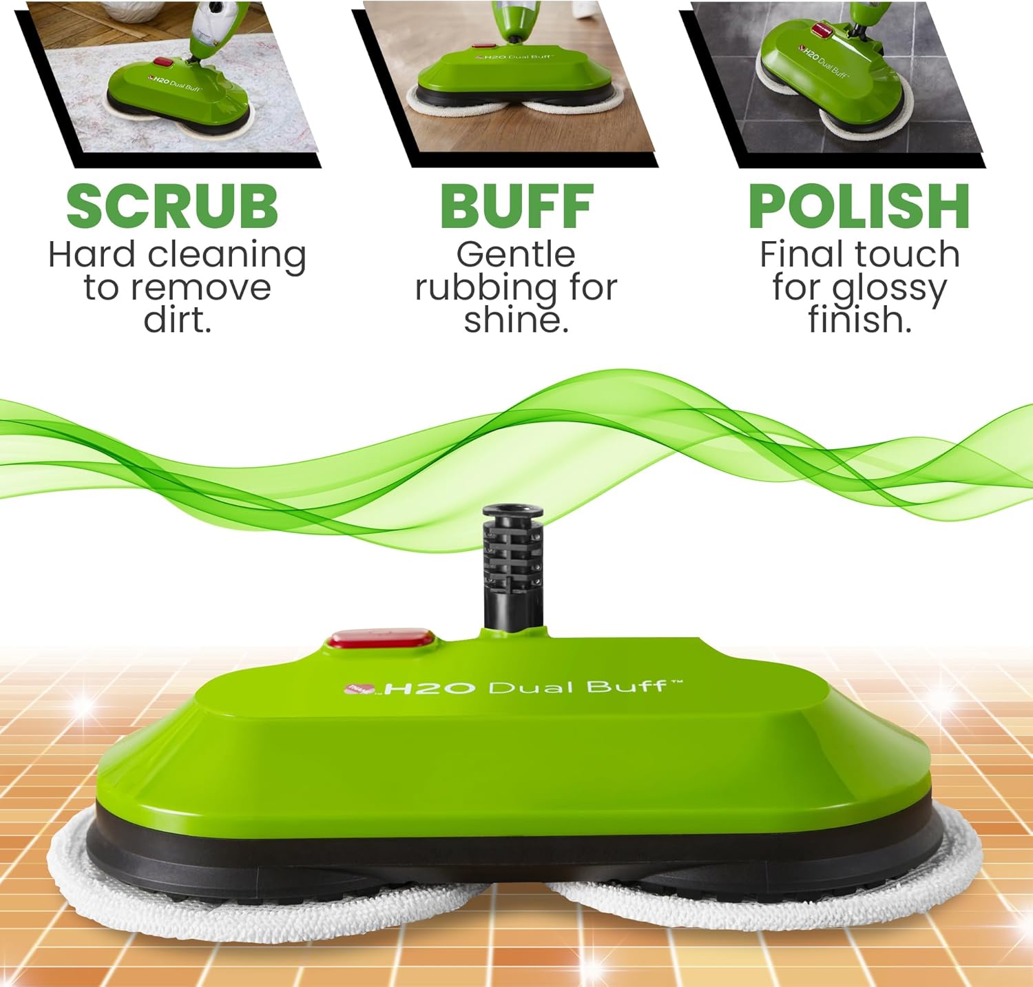 H2O MOP X5 Dual Buff Steam Mop Head