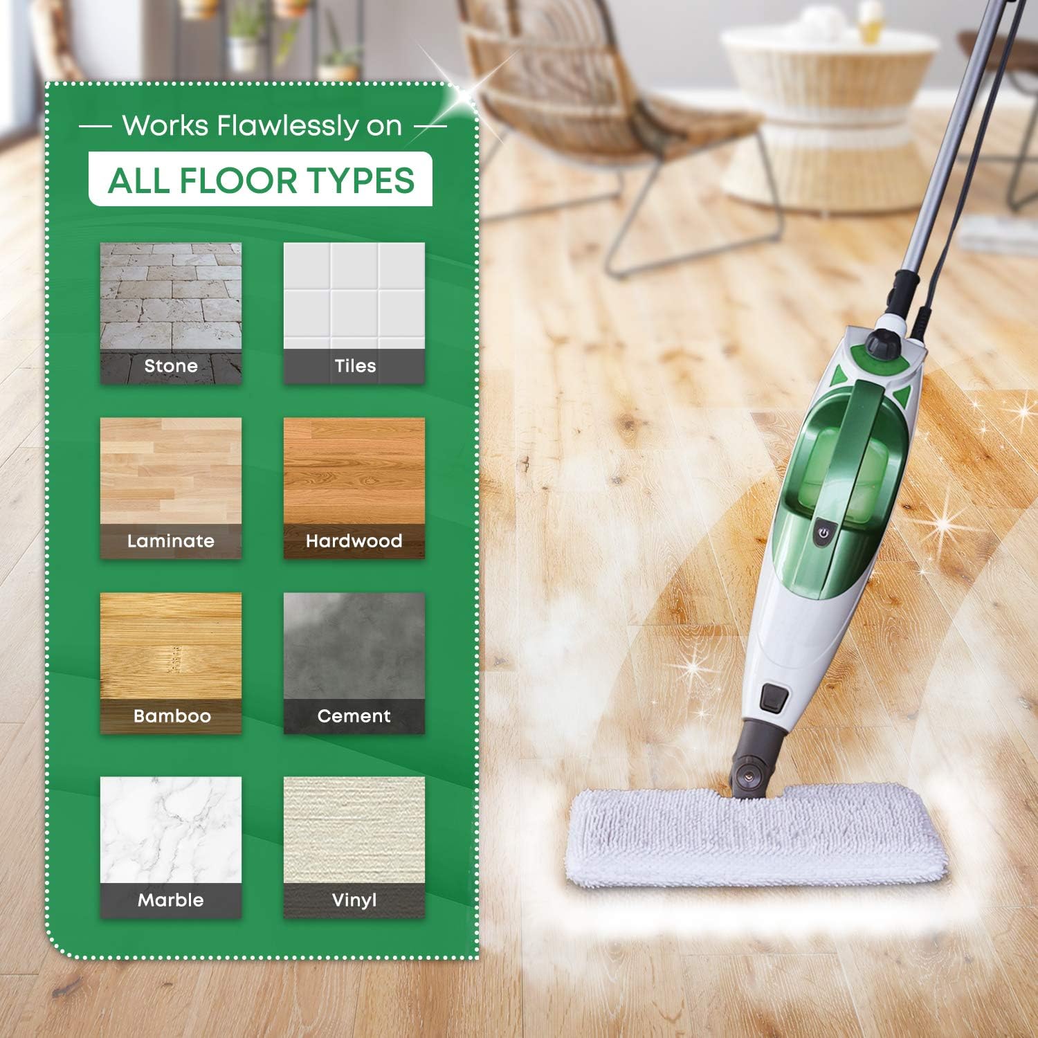 Turbo Microfiber Steam Mop Replacement Pads 4 Pack
