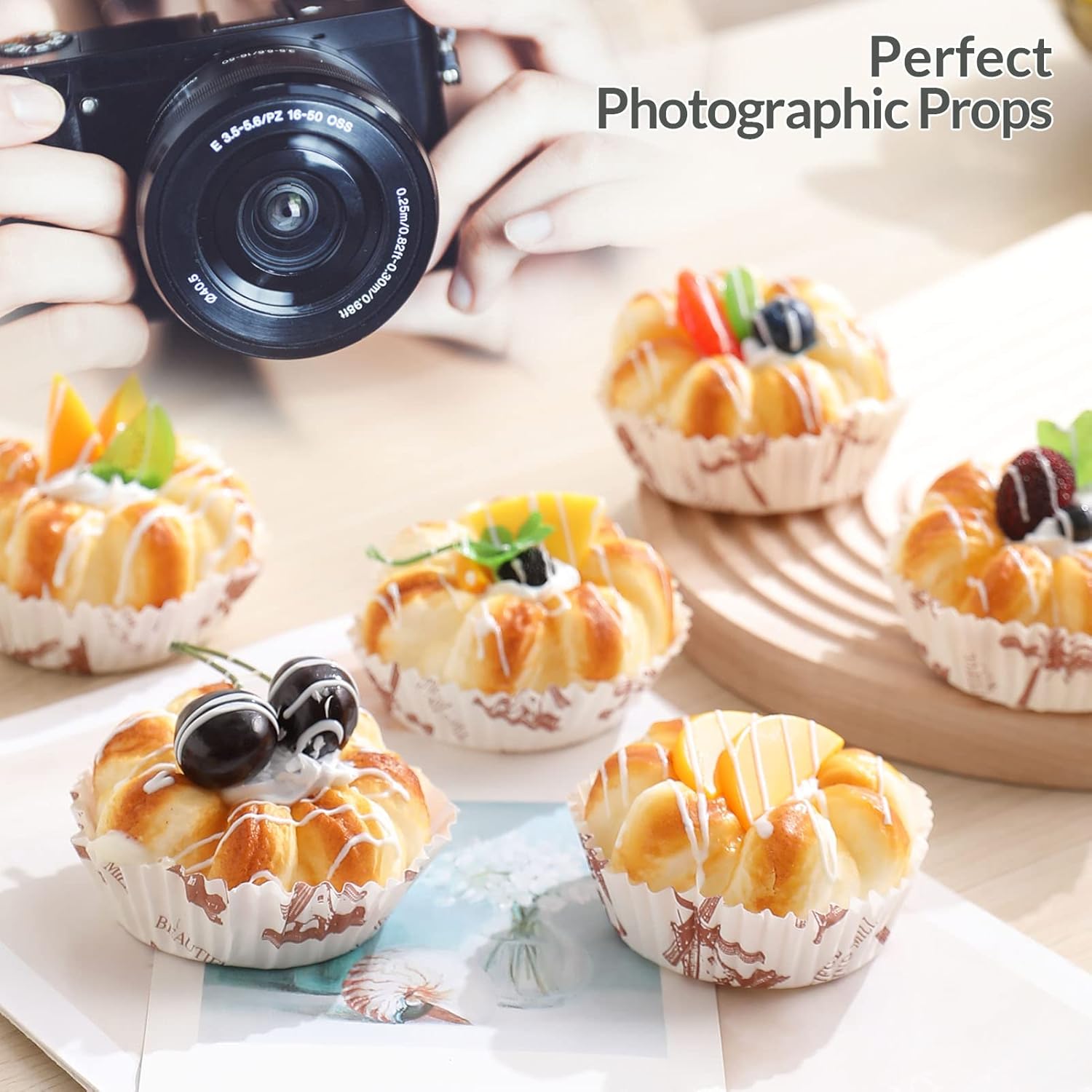 Realistic Fake Cupcakes 6 Pack for Display