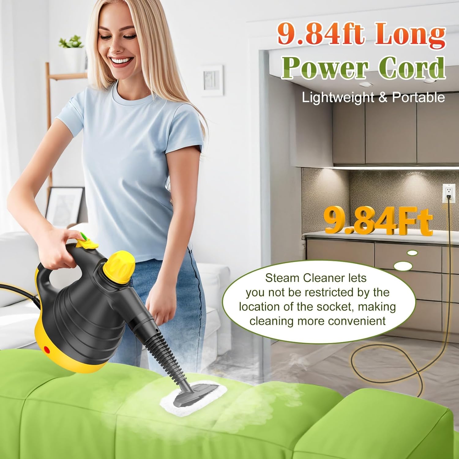 MiKoSoRu Handheld Steam Cleaner with 9pcs Accessories 1