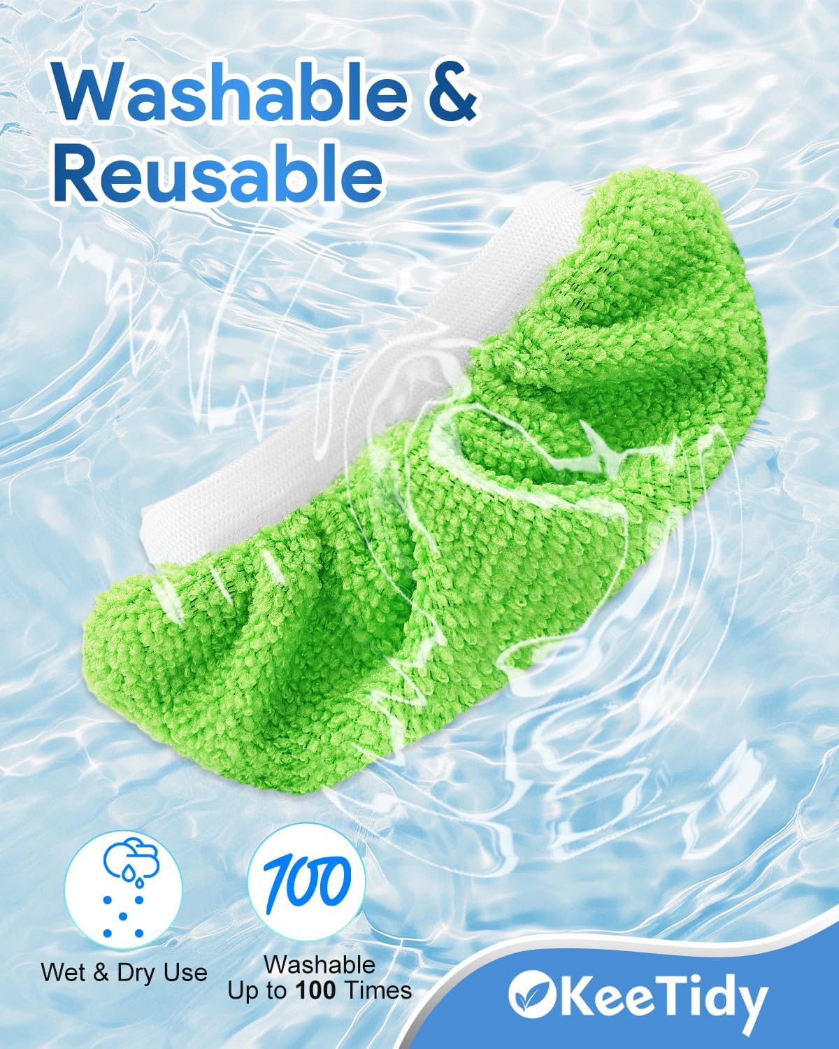 KeeTidy Universal Reusable Steam Mop Pads 5 Pack